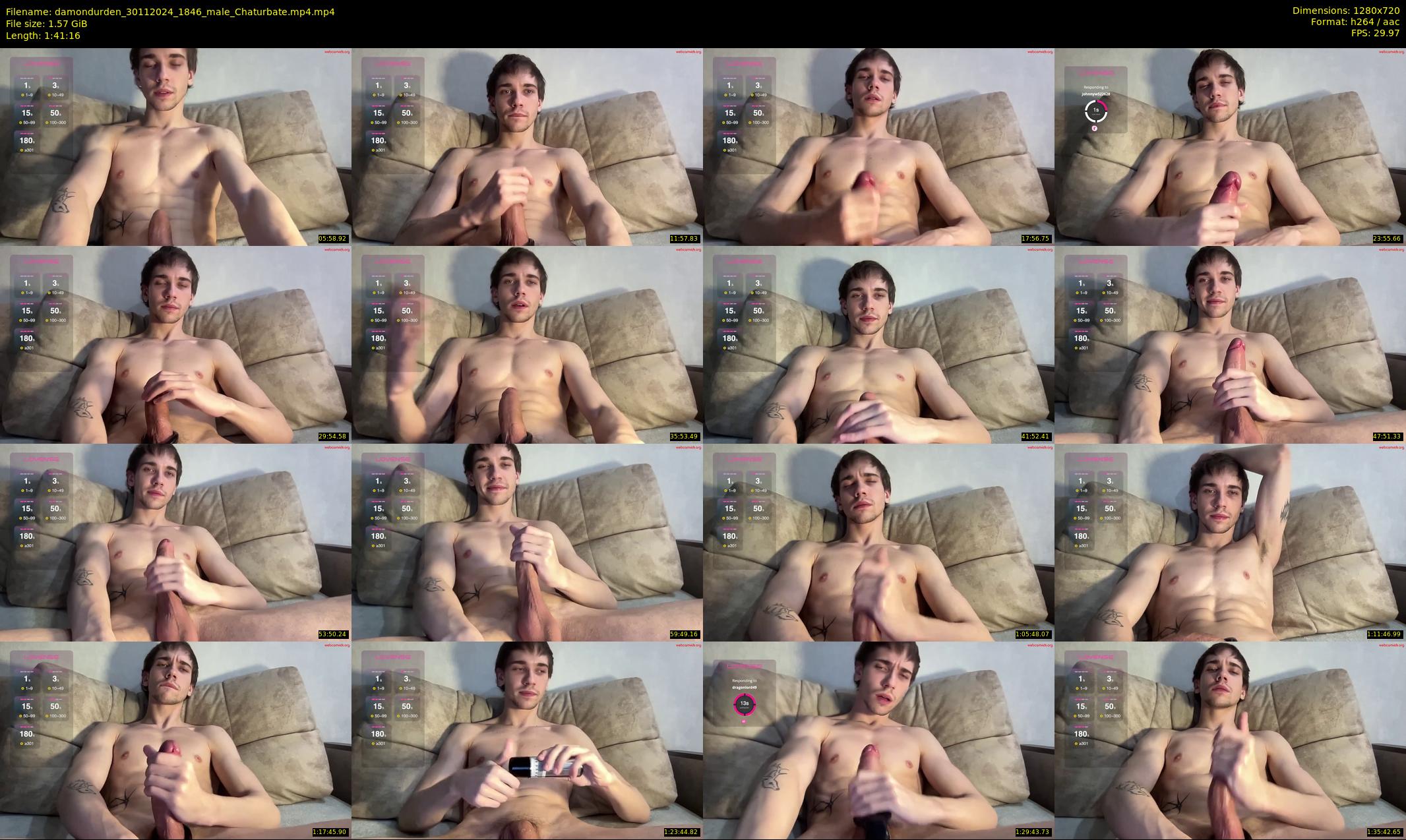 damondurden — 102 minute Chaturbate male cam show recording, 720p, Nov 30, 2024