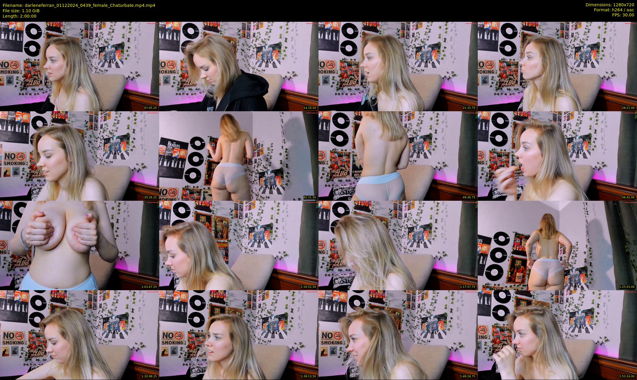 darleneferran — 120 minute Chaturbate female cam show recording, 720p, Dec 1, 2024