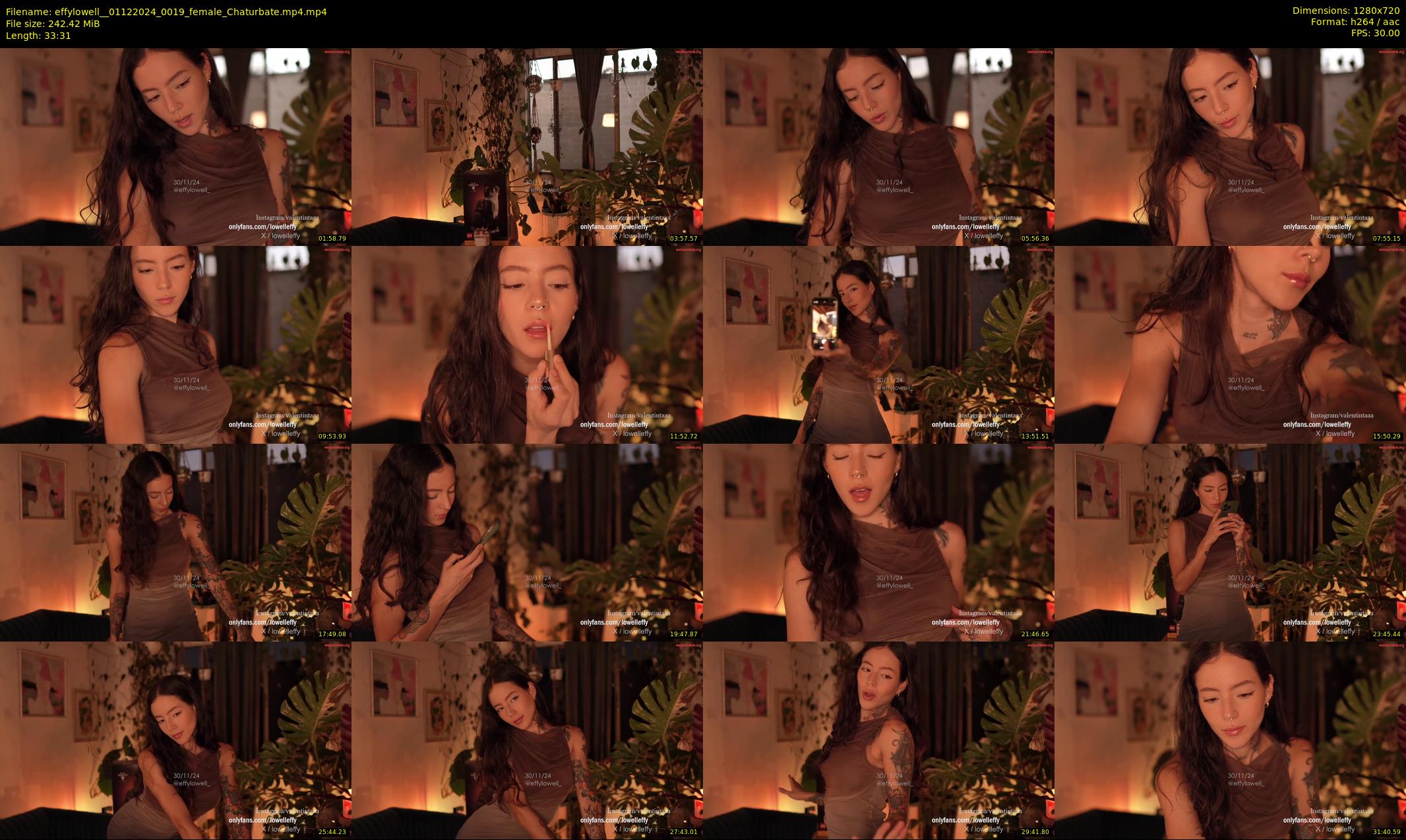 effylowell_ — 34 minute Chaturbate female cam show recording, 720p, Dec 1, 2024