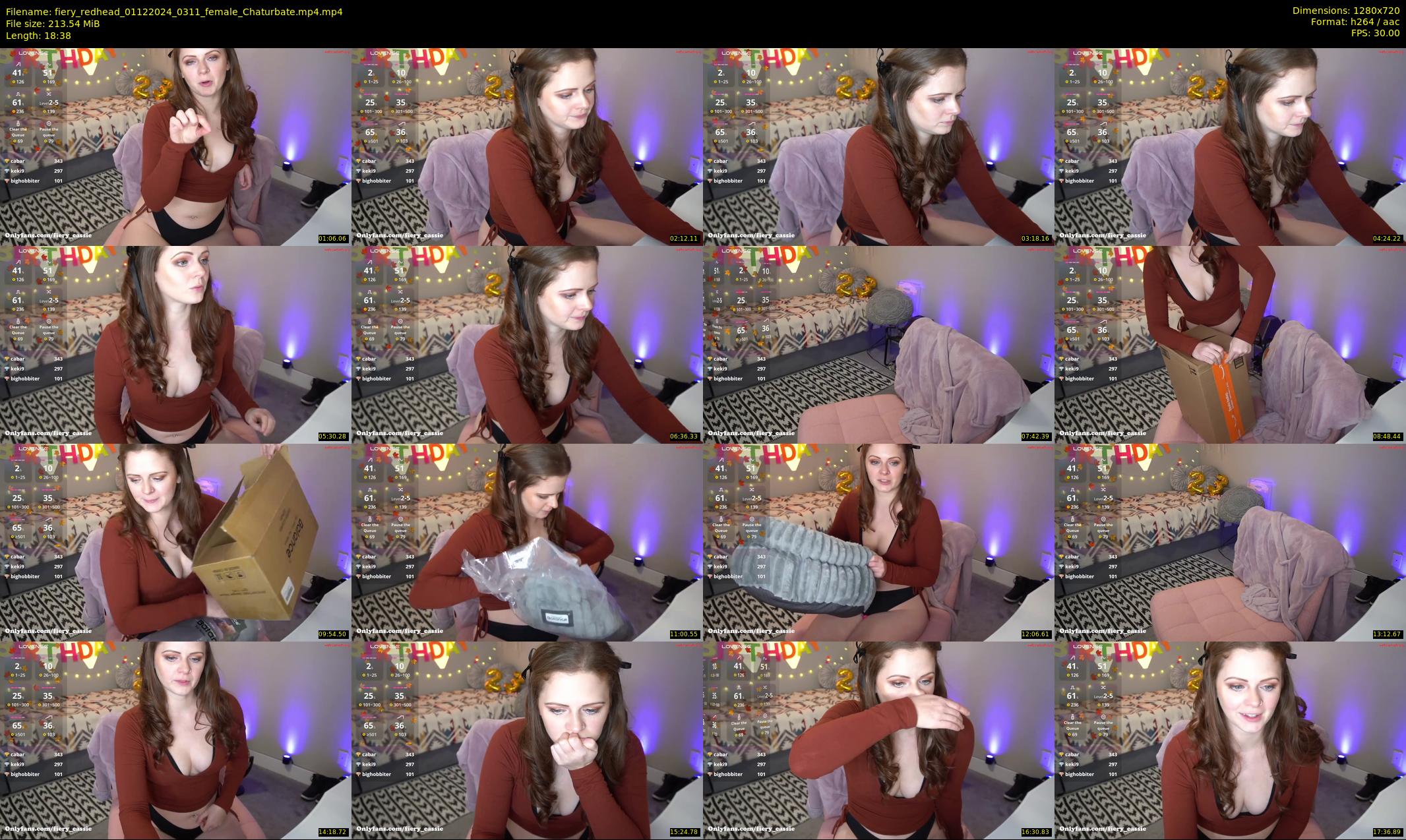 fiery_redhead — 19 minute Chaturbate female cam show recording, 720p, Dec 1, 2024