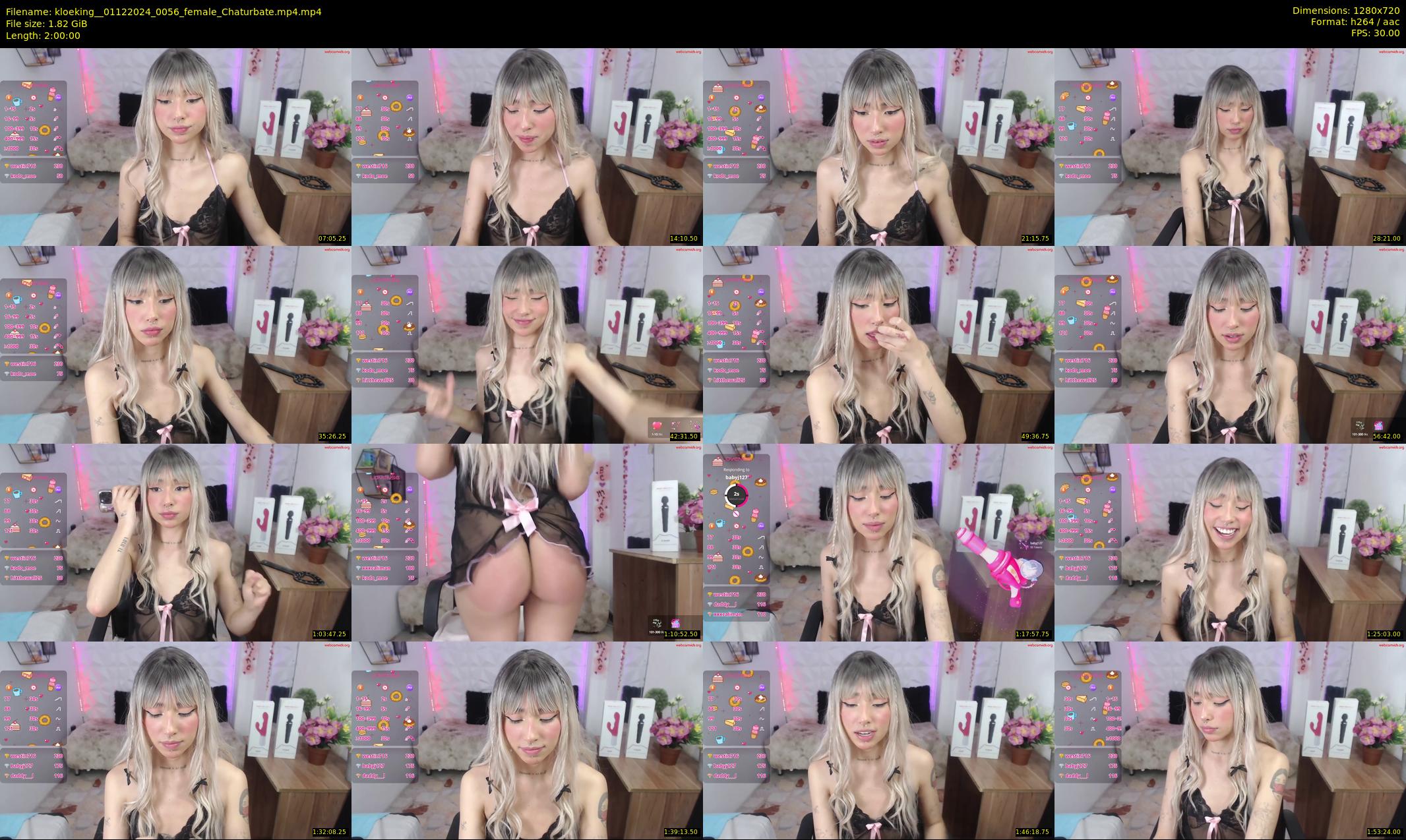 kloeking_ — 120 minute Chaturbate female cam show recording, 720p, Dec 1, 2024