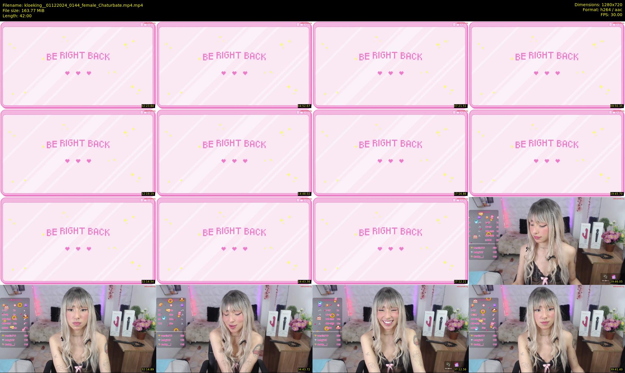 kloeking_ — 42 minute Chaturbate female cam show recording, 720p, Dec 1, 2024