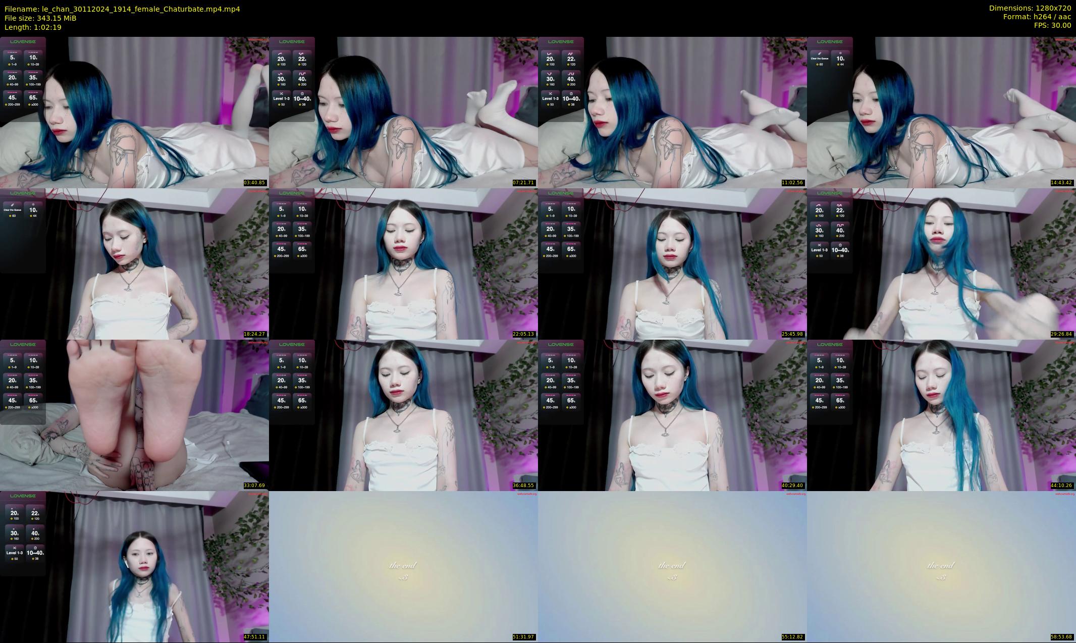 le_chan — 63 minute Chaturbate female cam show recording, 720p, Nov 30, 2024