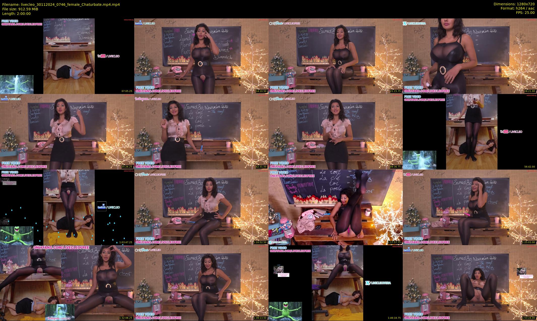 livecleo — 120 minute Chaturbate female cam show recording, 720p, Nov 30, 2024
