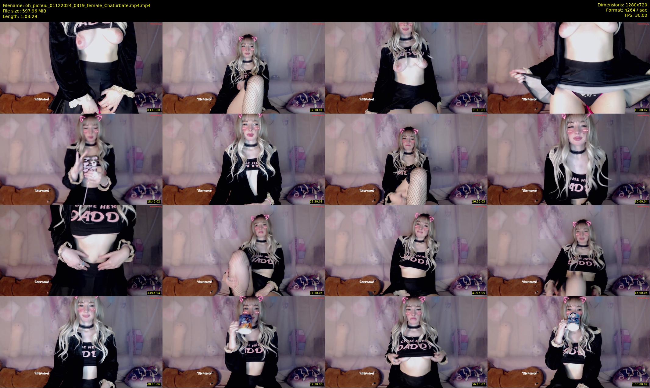 oh_pichuu — 64 minute Chaturbate female cam show recording, 720p, Dec 1, 2024