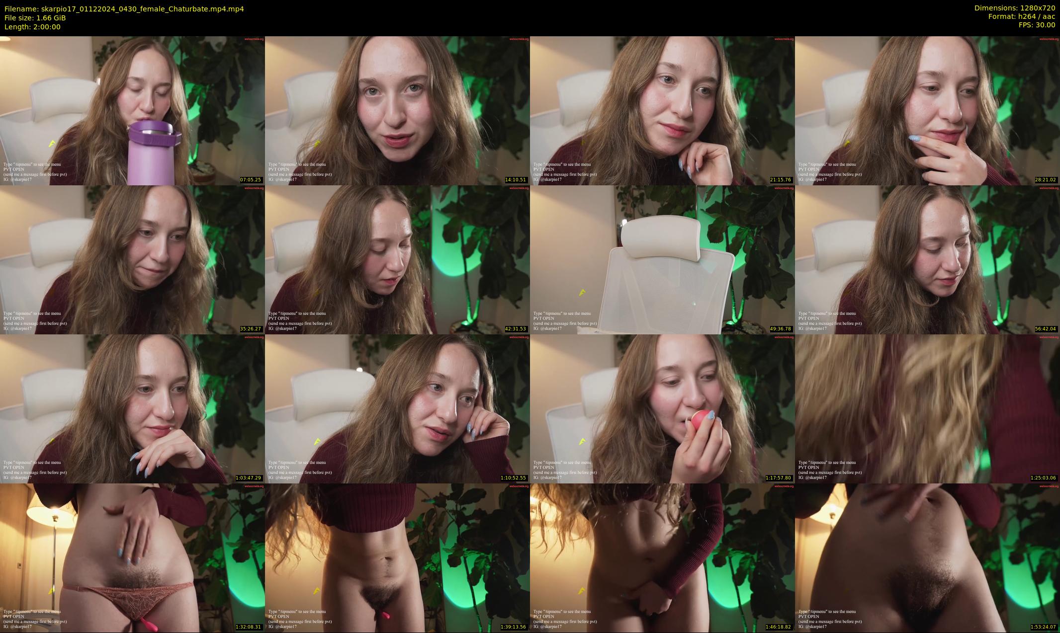 skarpio17 — 120 minute Chaturbate female cam show recording, 720p, Dec 1, 2024