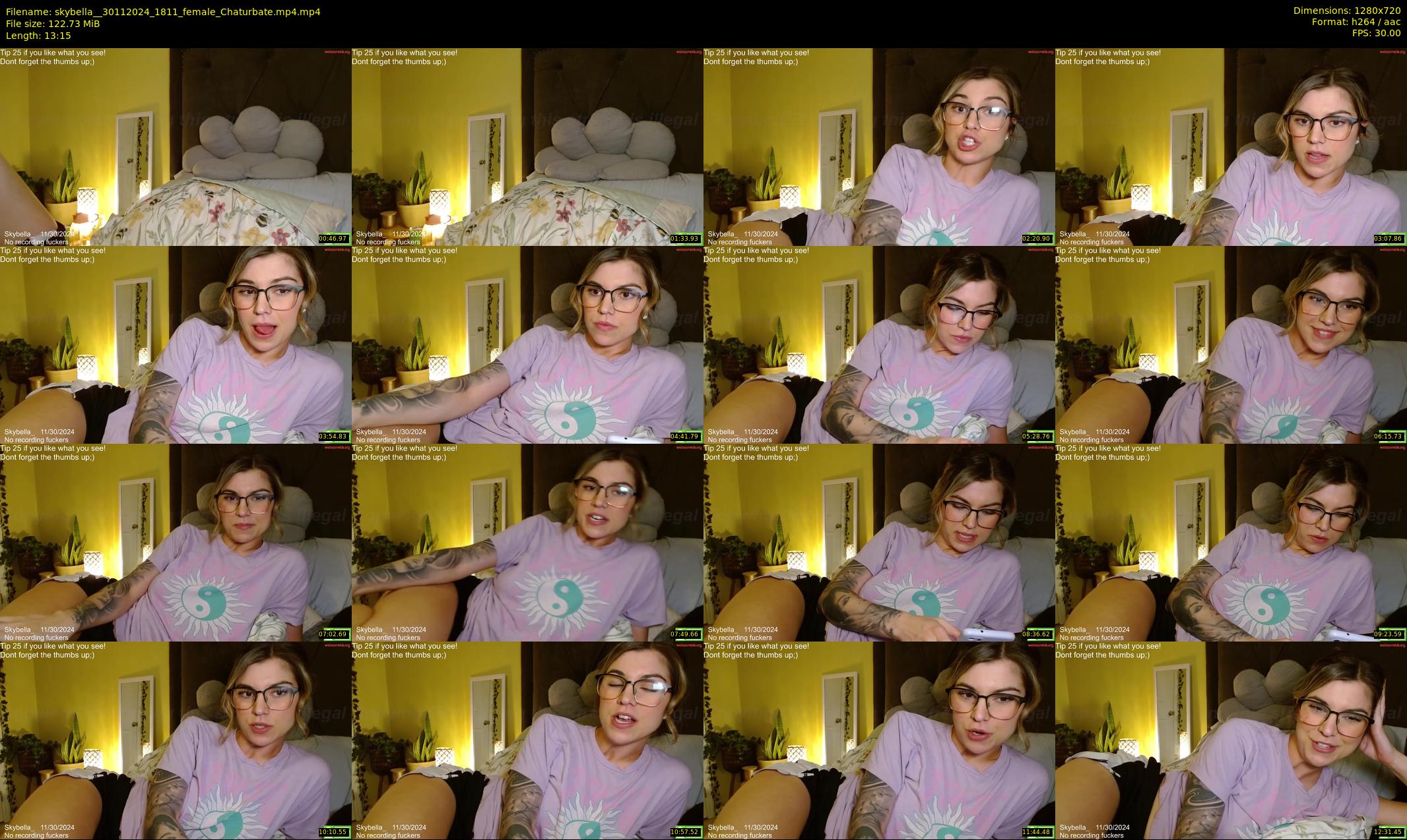 skybella_ — 14 minute Chaturbate female cam show recording, 720p, Nov 30, 2024