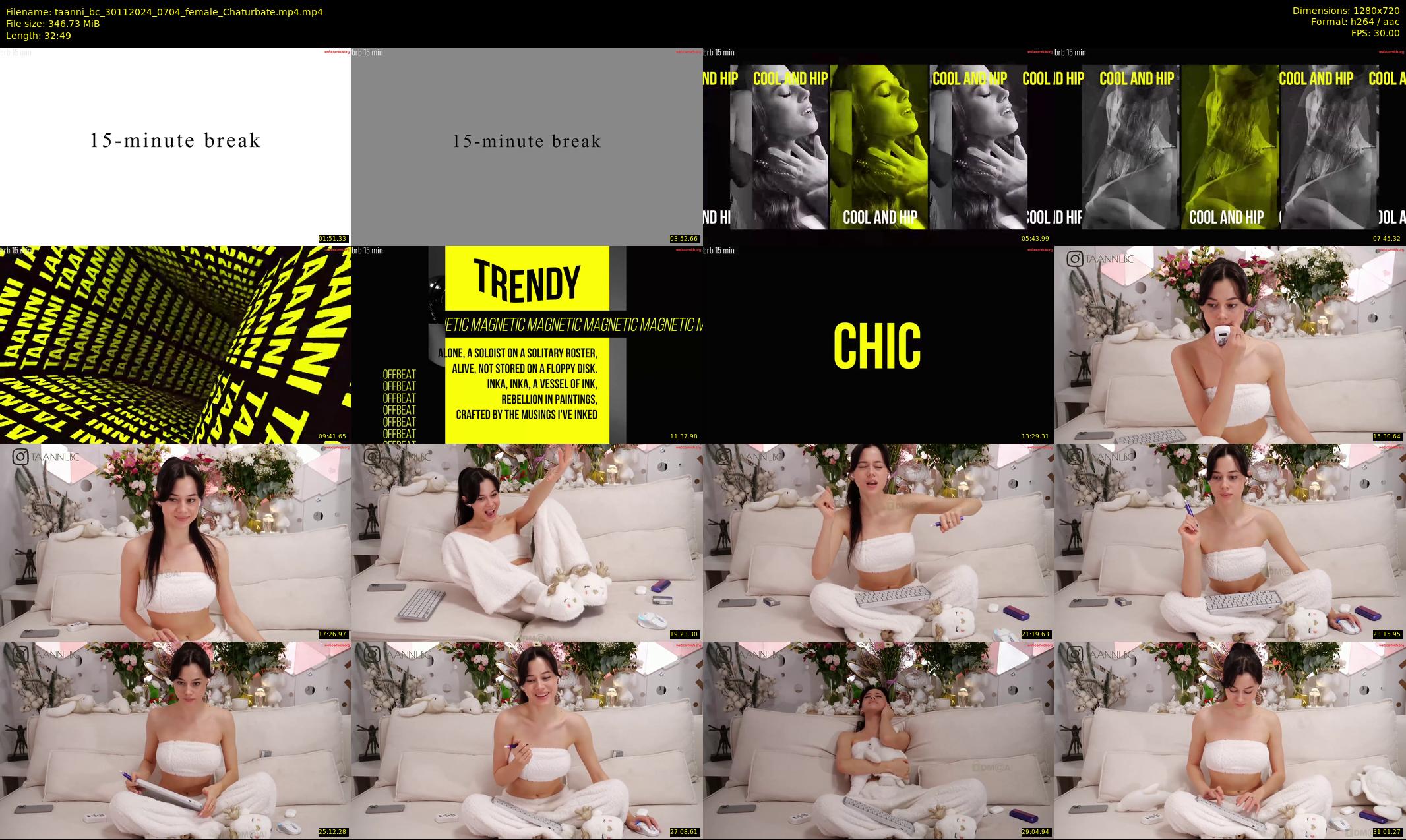 taanni_bc — 33 minute Chaturbate female cam show recording, 720p, Nov 30, 2024