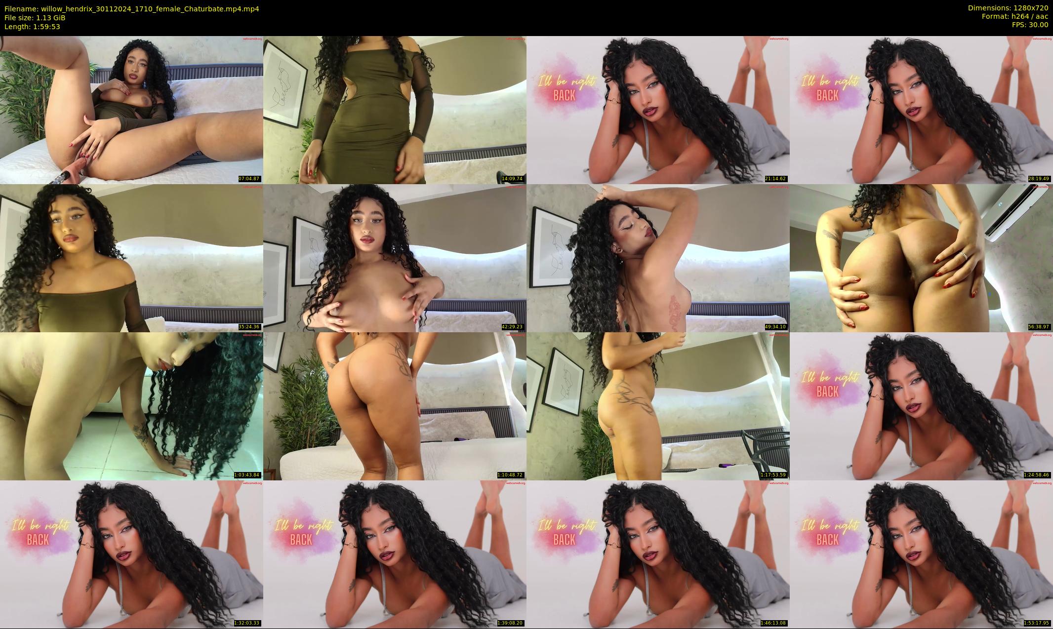 willow_hendrix — 120 minute Chaturbate female cam show recording, 720p, Nov 30, 2024