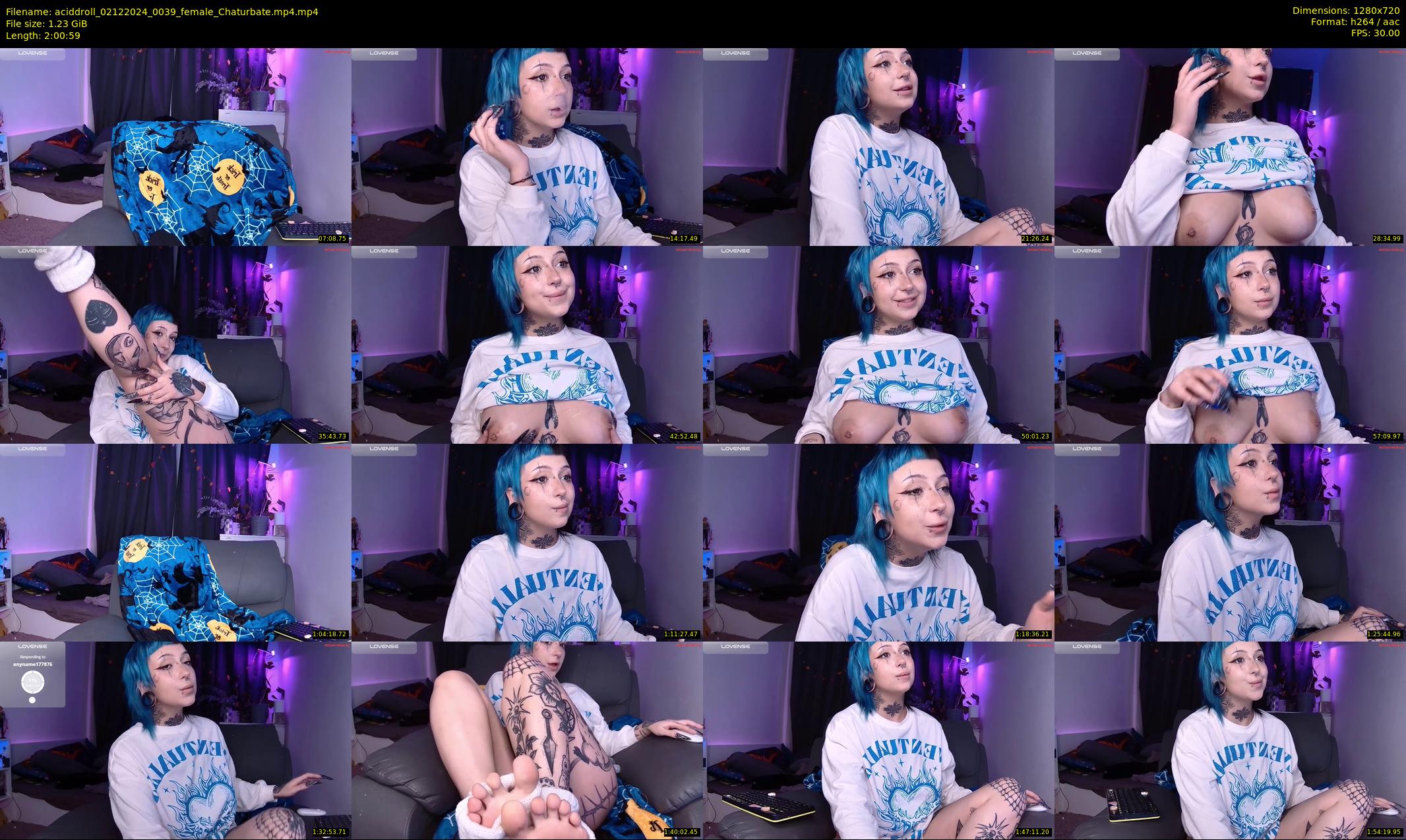 aciddroll — 121 minute Chaturbate female cam show recording, 720p, Dec 2, 2024
