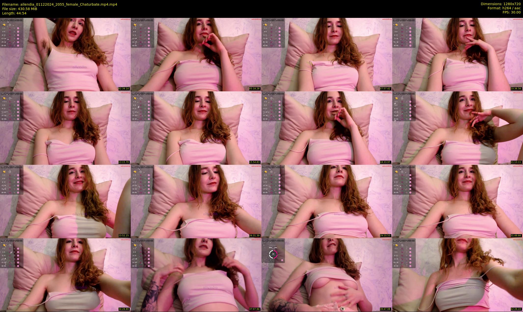 allendia — 45 minute Chaturbate female cam show recording, 720p, Dec 1, 2024