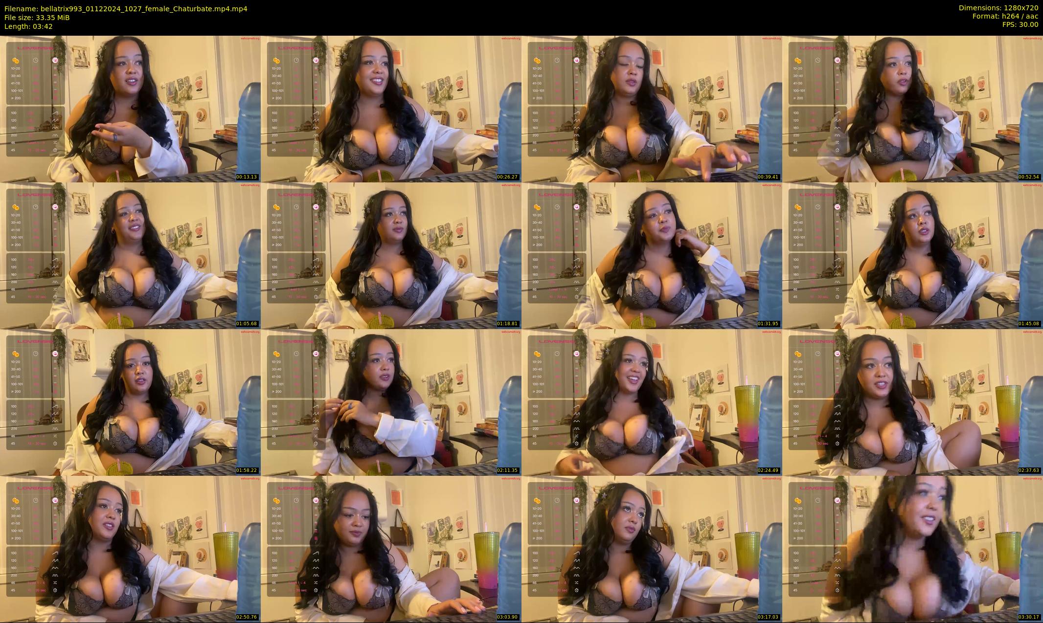 bellatrix993 — 4 minute Chaturbate female cam show recording, 720p, Dec 1, 2024