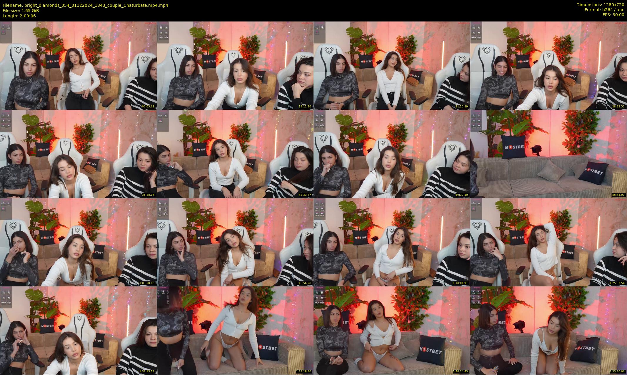 bright_diamonds_054 — 121 minute Chaturbate couple cam show recording, 720p, Dec 1, 2024