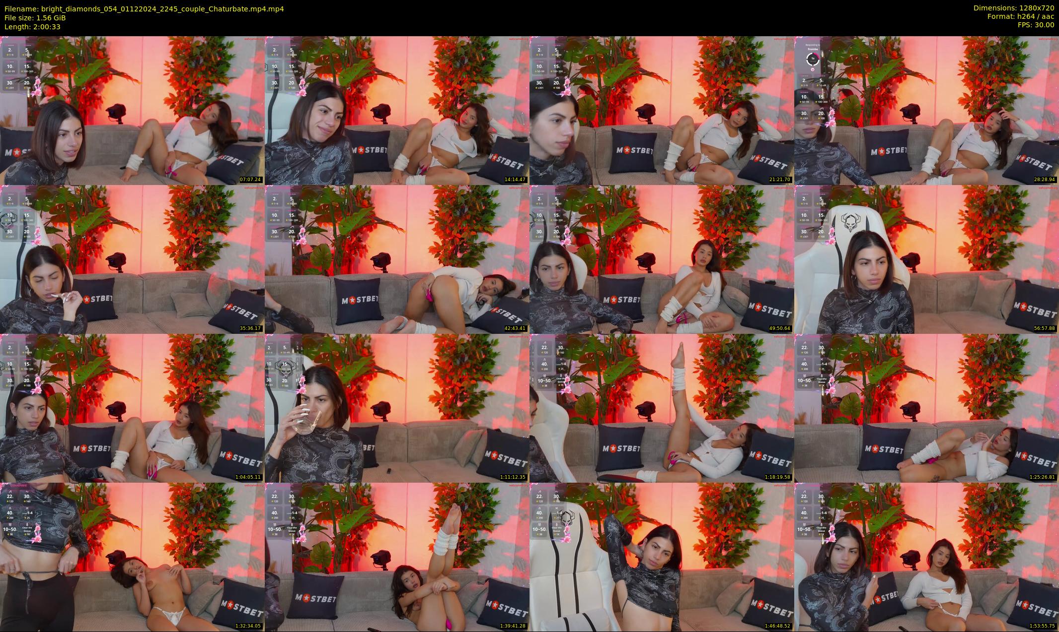 bright_diamonds_054 — 121 minute Chaturbate couple cam show recording, 720p, Dec 1, 2024