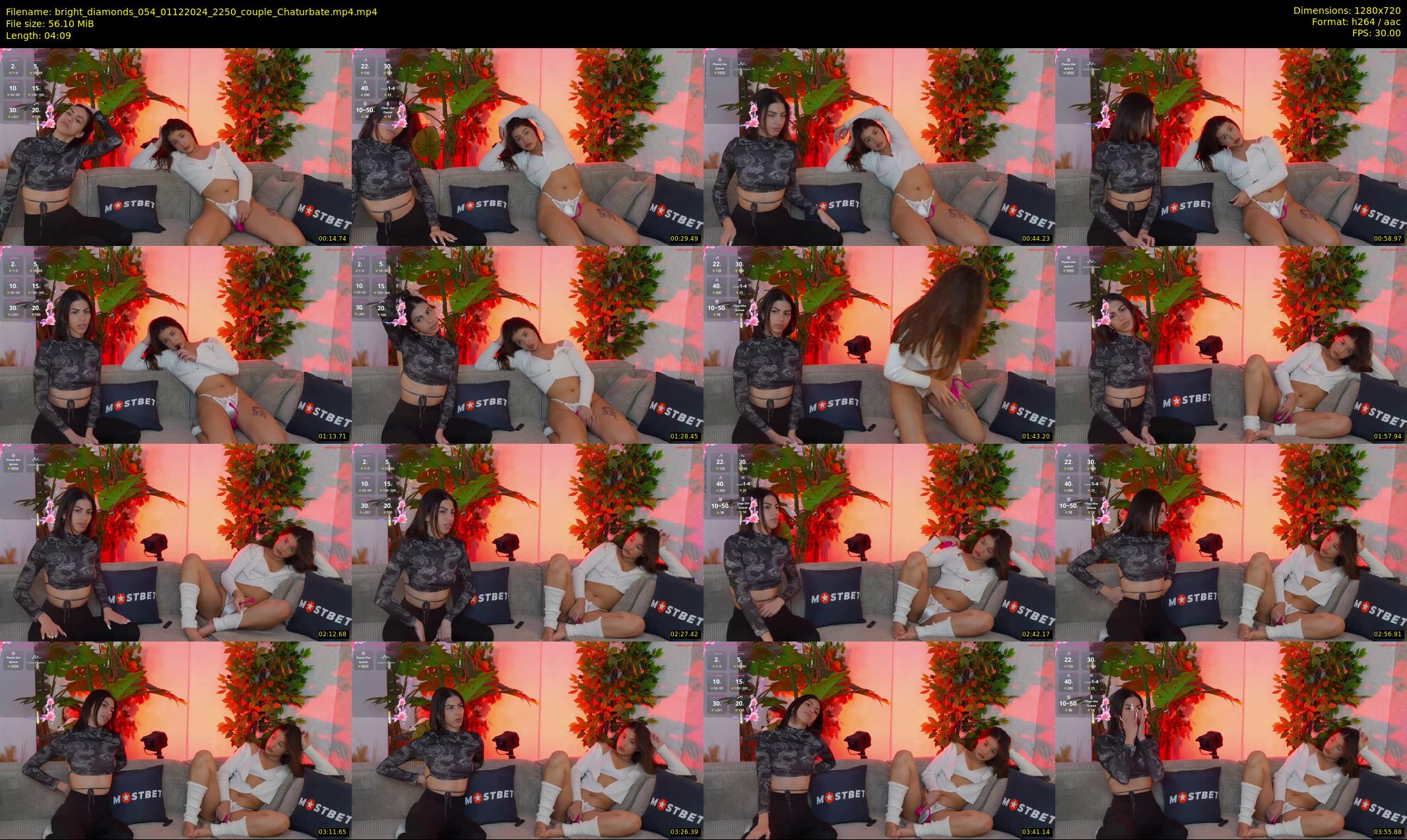 bright_diamonds_054 — 5 minute Chaturbate couple cam show recording, 720p, Dec 1, 2024