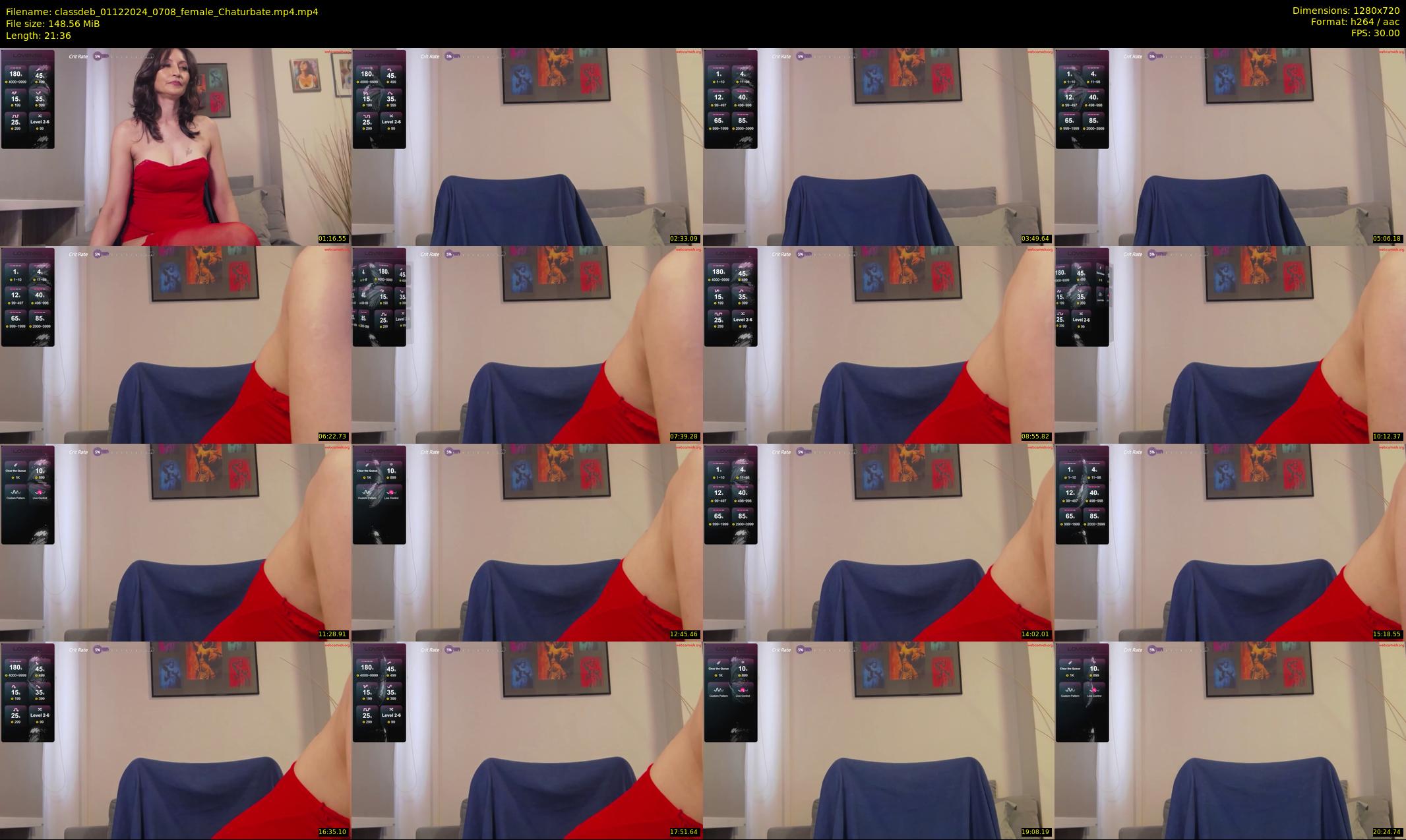 classdeb — 22 minute Chaturbate female cam show recording, 720p, Dec 1, 2024