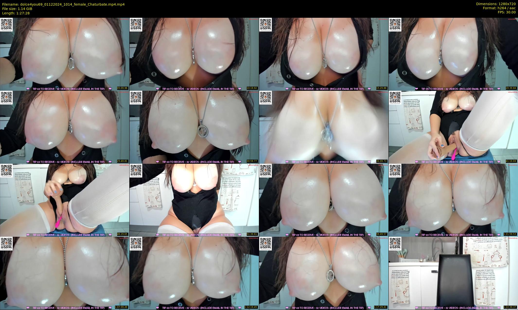 dolce4you69 — 88 minute Chaturbate female cam show recording, 720p, Dec 1, 2024