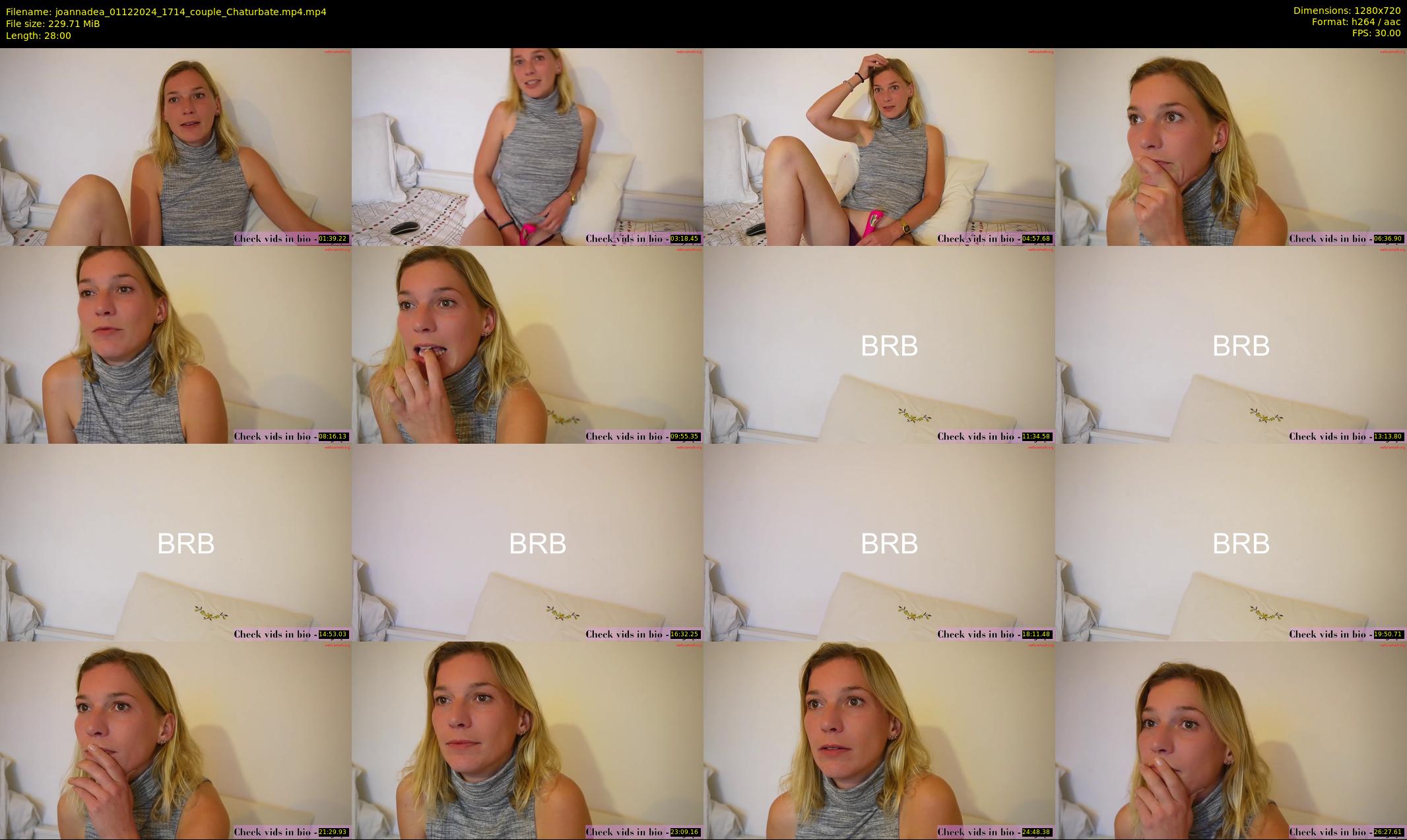 joannadea — 28 minute Chaturbate female cam show recording, 720p, Dec 1, 2024