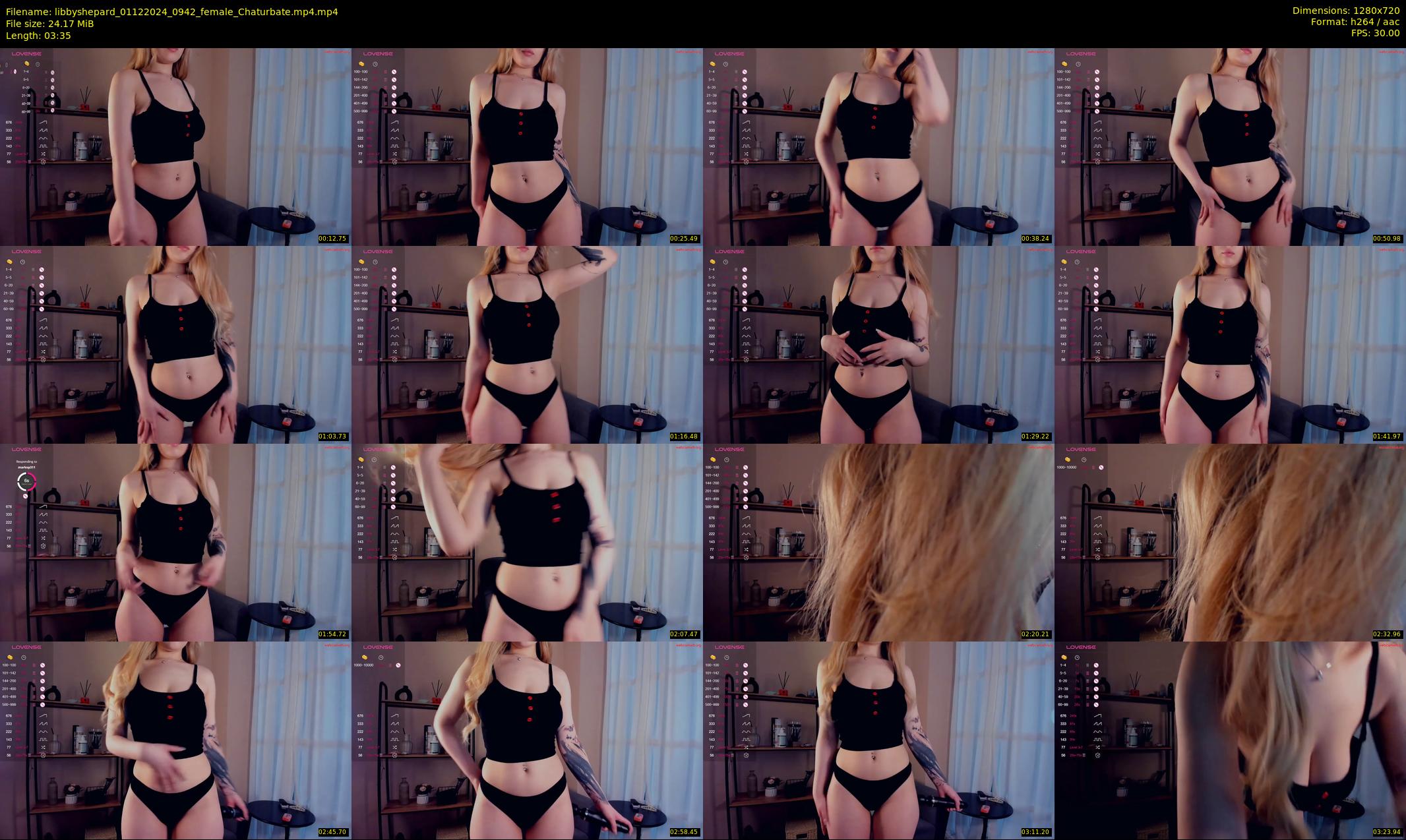libbyshepard — 4 minute Chaturbate female cam show recording, 720p, Dec 1, 2024
