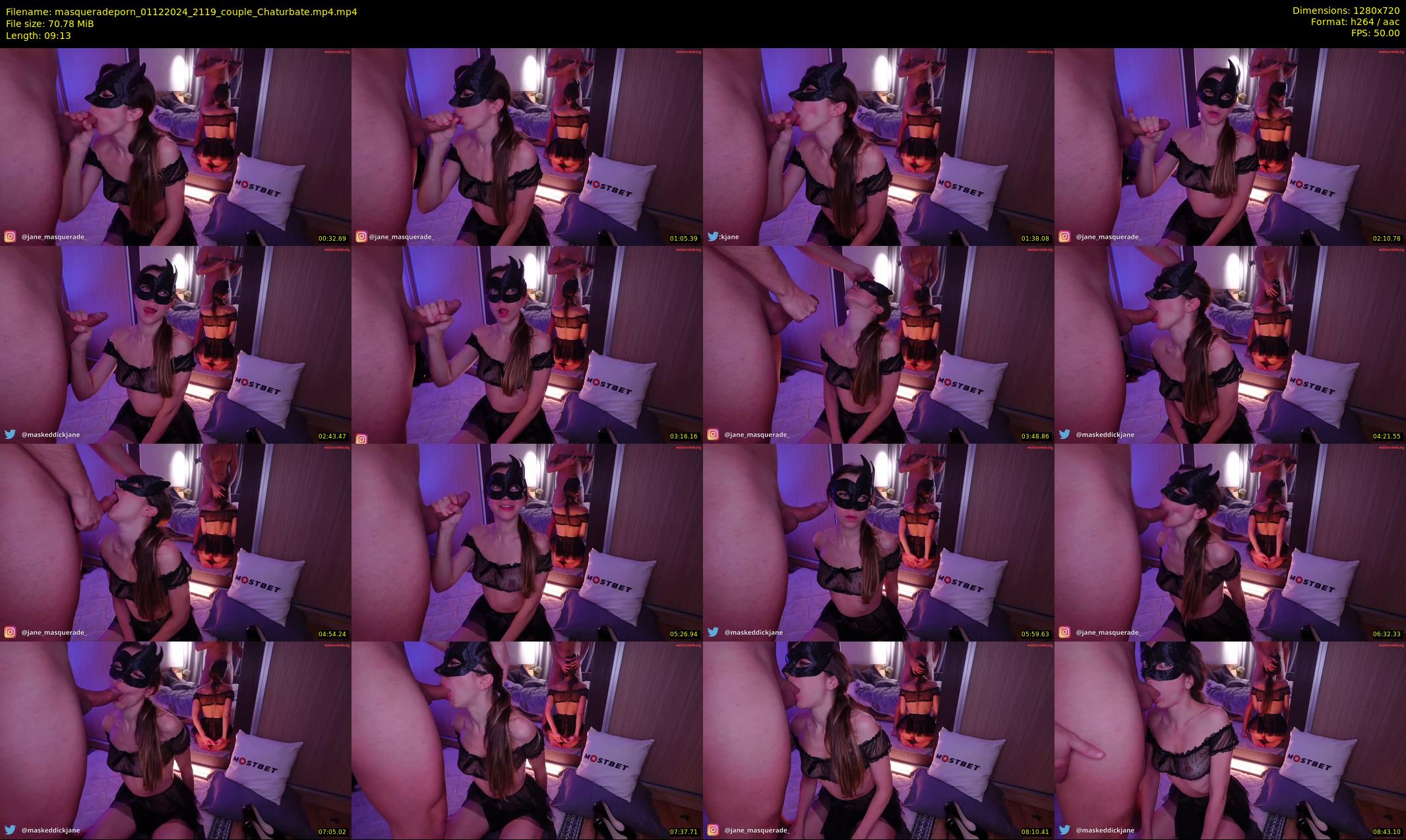 masqueradeporn — 10 minute Chaturbate couple cam show recording, 720p, Dec 1, 2024