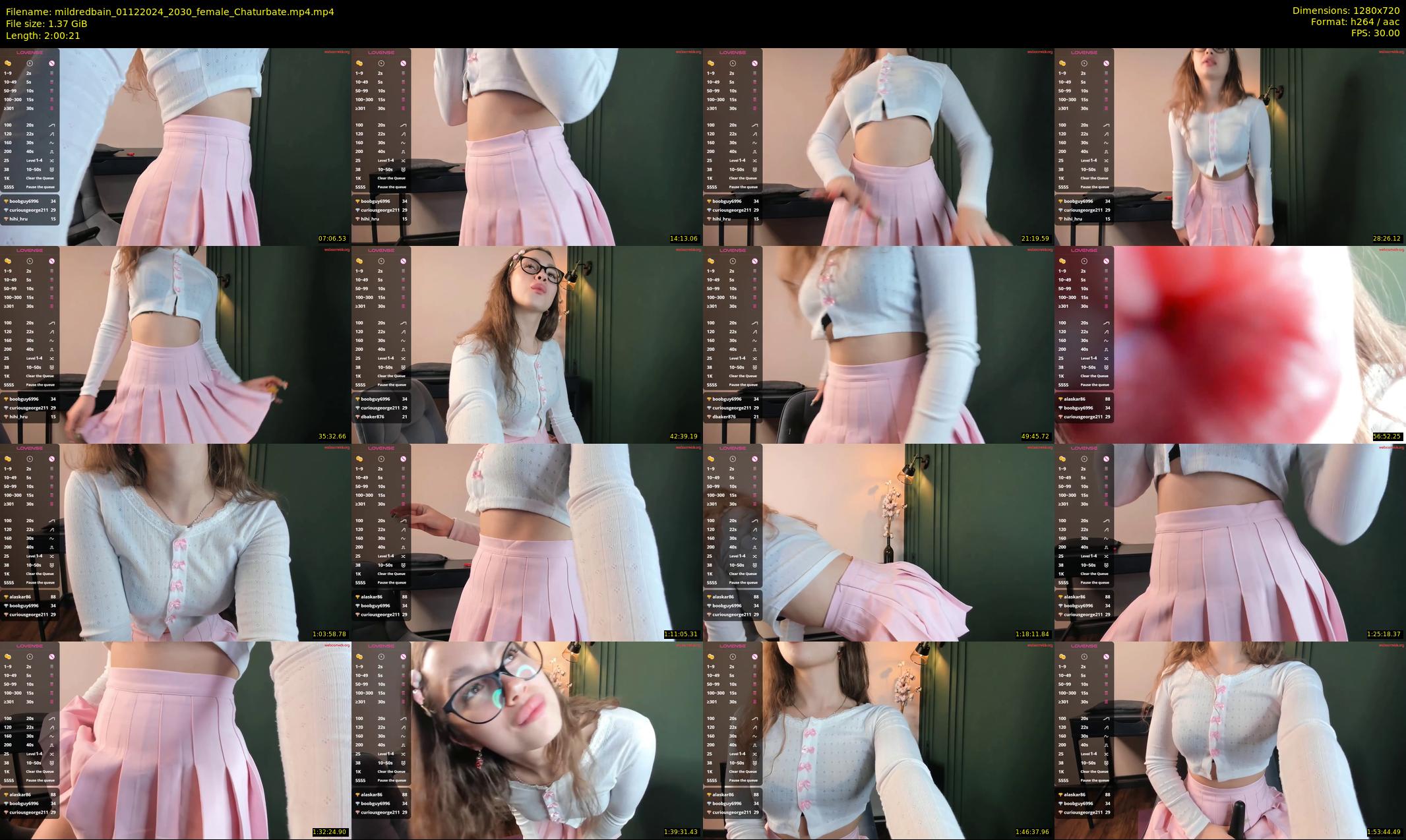 mildredbain — 121 minute Chaturbate female cam show recording, 720p, Dec 1, 2024