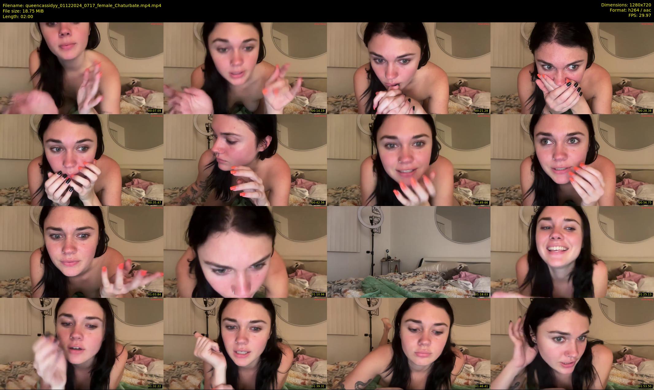 queencassidyy — 2 minute Chaturbate female cam show recording, 720p, Dec 1, 2024