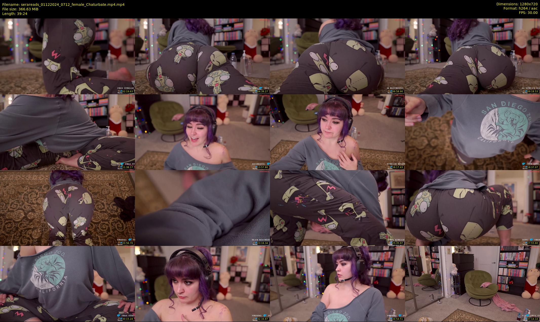 serareads — 40 minute Chaturbate female cam show recording, 720p, Dec 1, 2024
