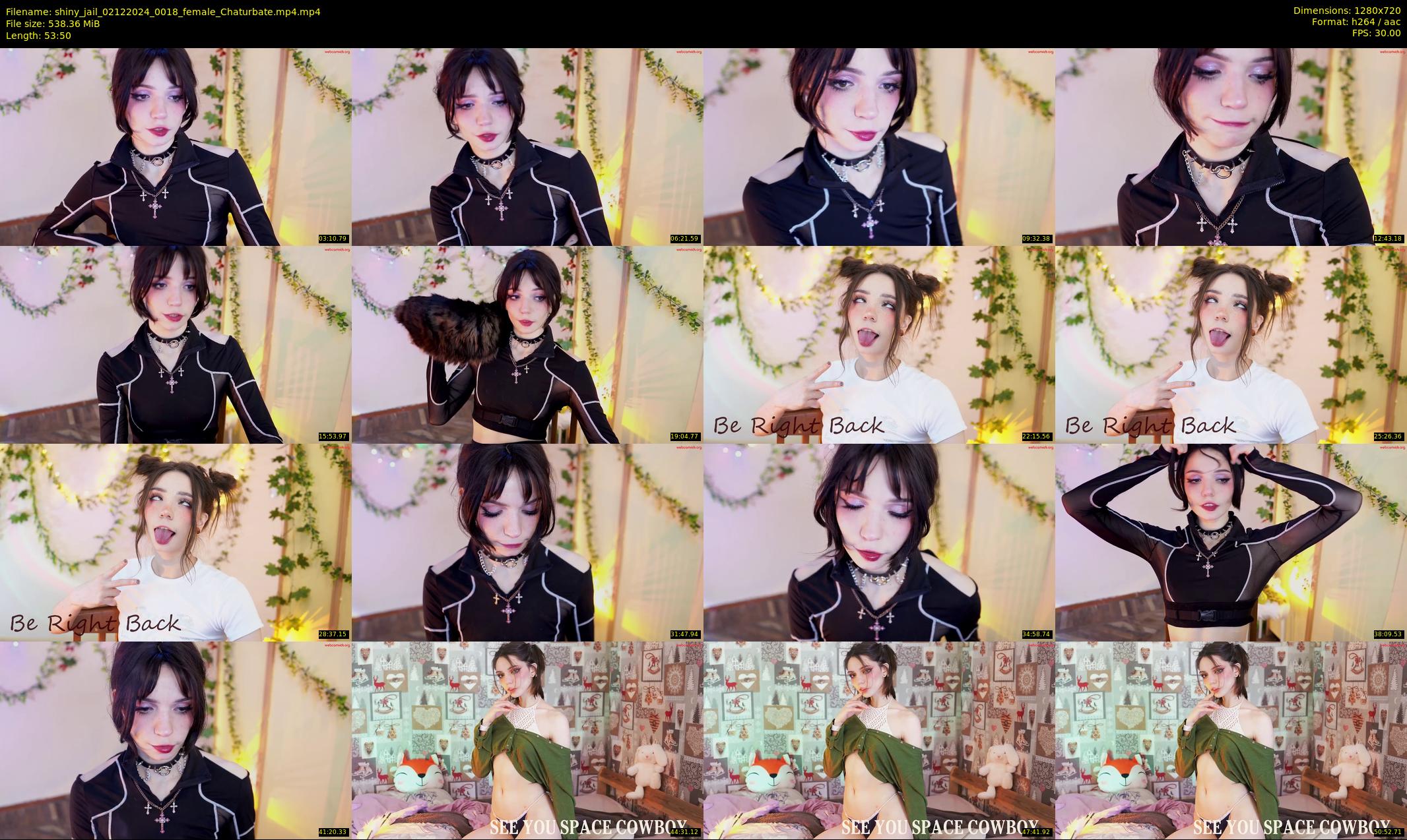 shiny_jail — 54 minute Chaturbate female cam show recording, 720p, Dec 2, 2024