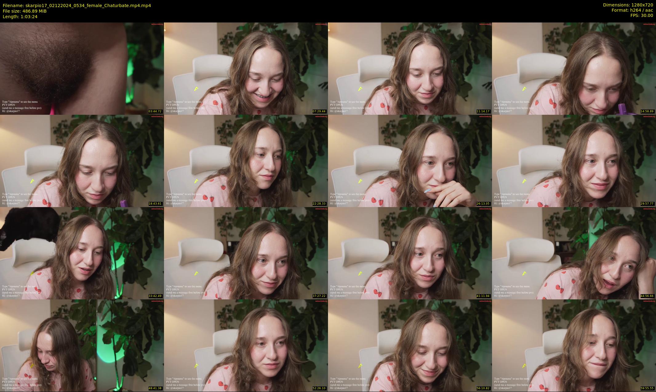 skarpio17 — 64 minute Chaturbate female cam show recording, 720p, Dec 2, 2024