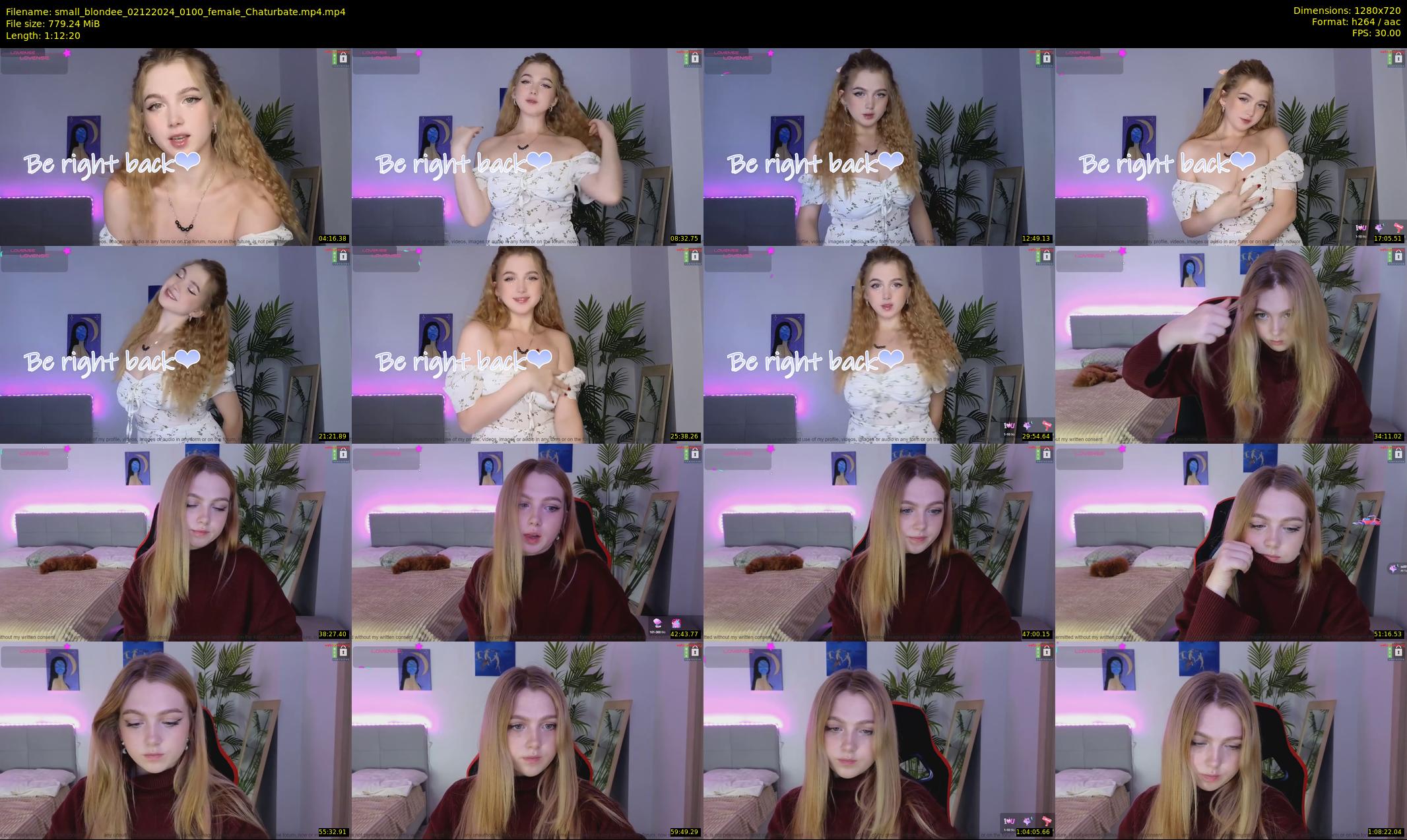 small_blondee — 73 minute Chaturbate female cam show recording, 720p, Dec 2, 2024