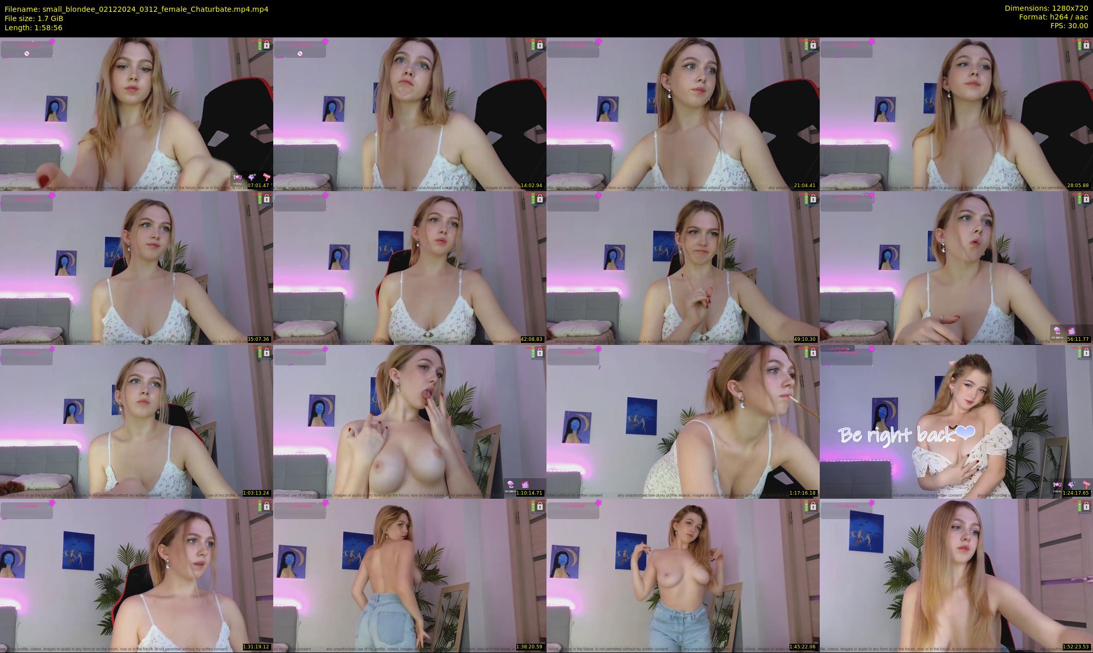 small_blondee — 119 minute Chaturbate female cam show recording, 720p, Dec 2, 2024
