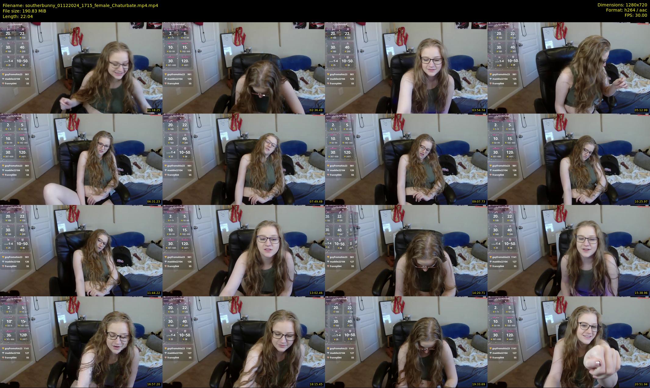 southerbunny — 23 minute Chaturbate female cam show recording, 720p, Dec 1, 2024
