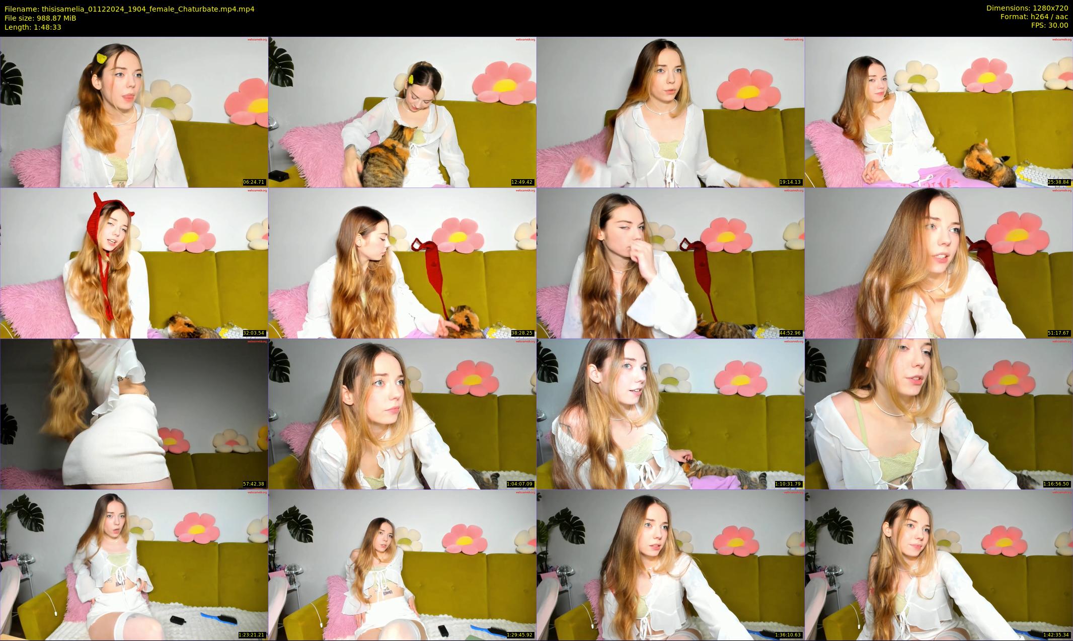 thisisamelia — 109 minute Chaturbate female cam show recording, 720p, Dec 1, 2024