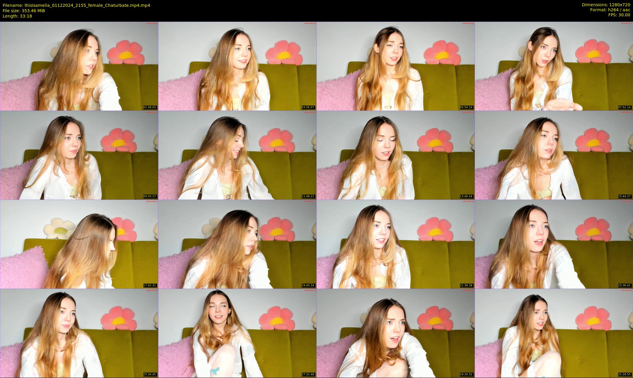 thisisamelia — 34 minute Chaturbate female cam show recording, 720p, Dec 1, 2024