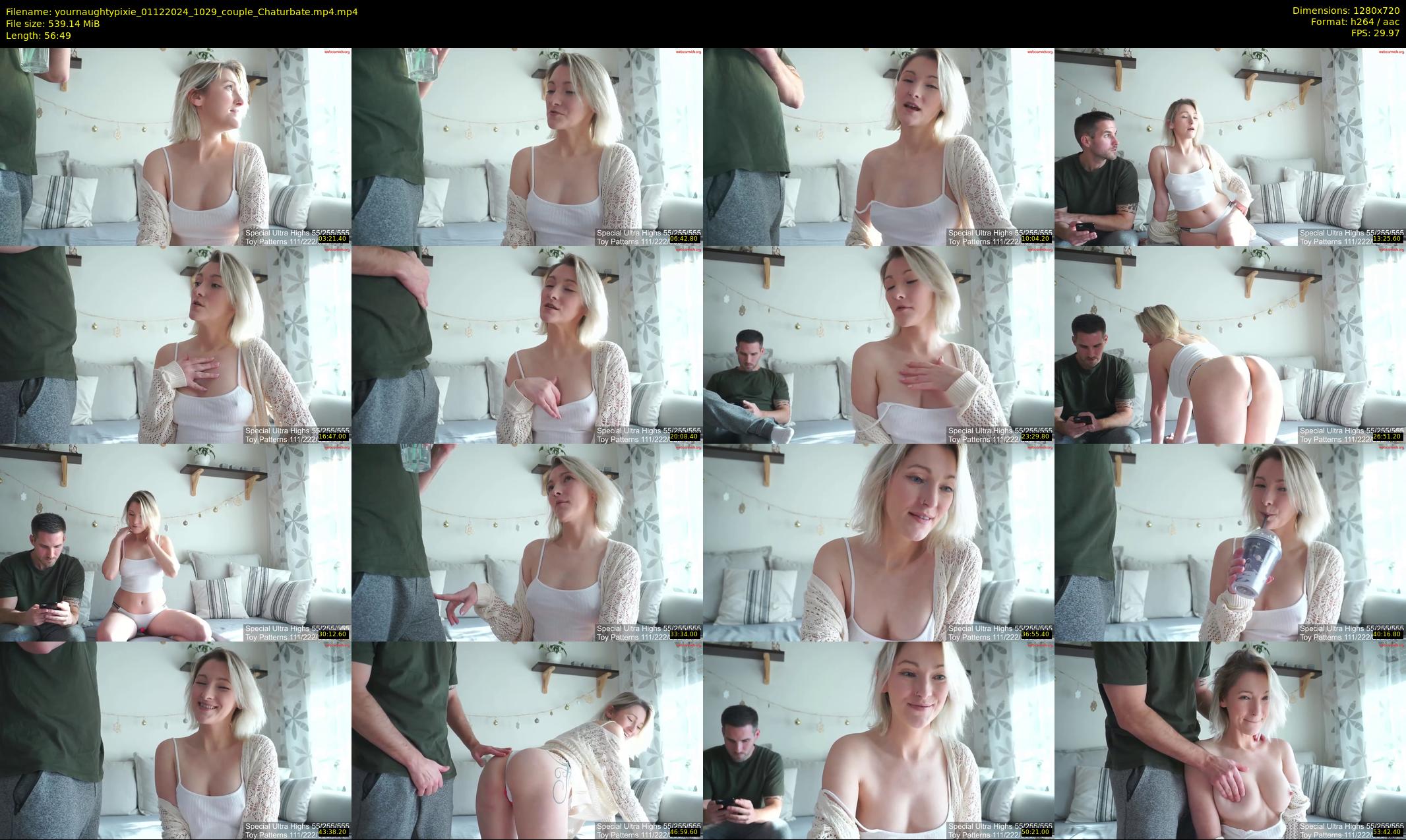 yournaughtypixie — 57 minute Chaturbate couple cam show recording, 720p, Dec 1, 2024