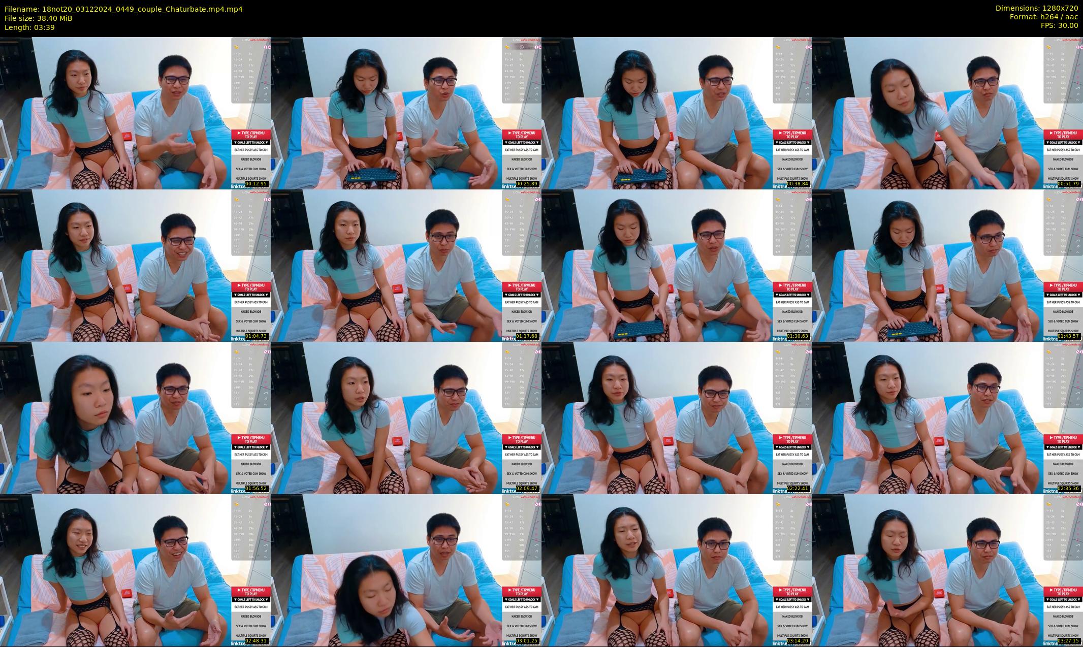 18not20 — 4 minute Chaturbate couple cam show recording, 720p, Dec 3, 2024