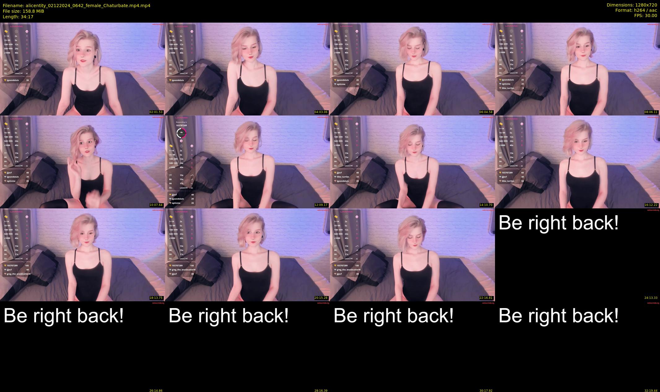 alicentity — 35 minute Chaturbate female cam show recording, 720p, Dec 2, 2024