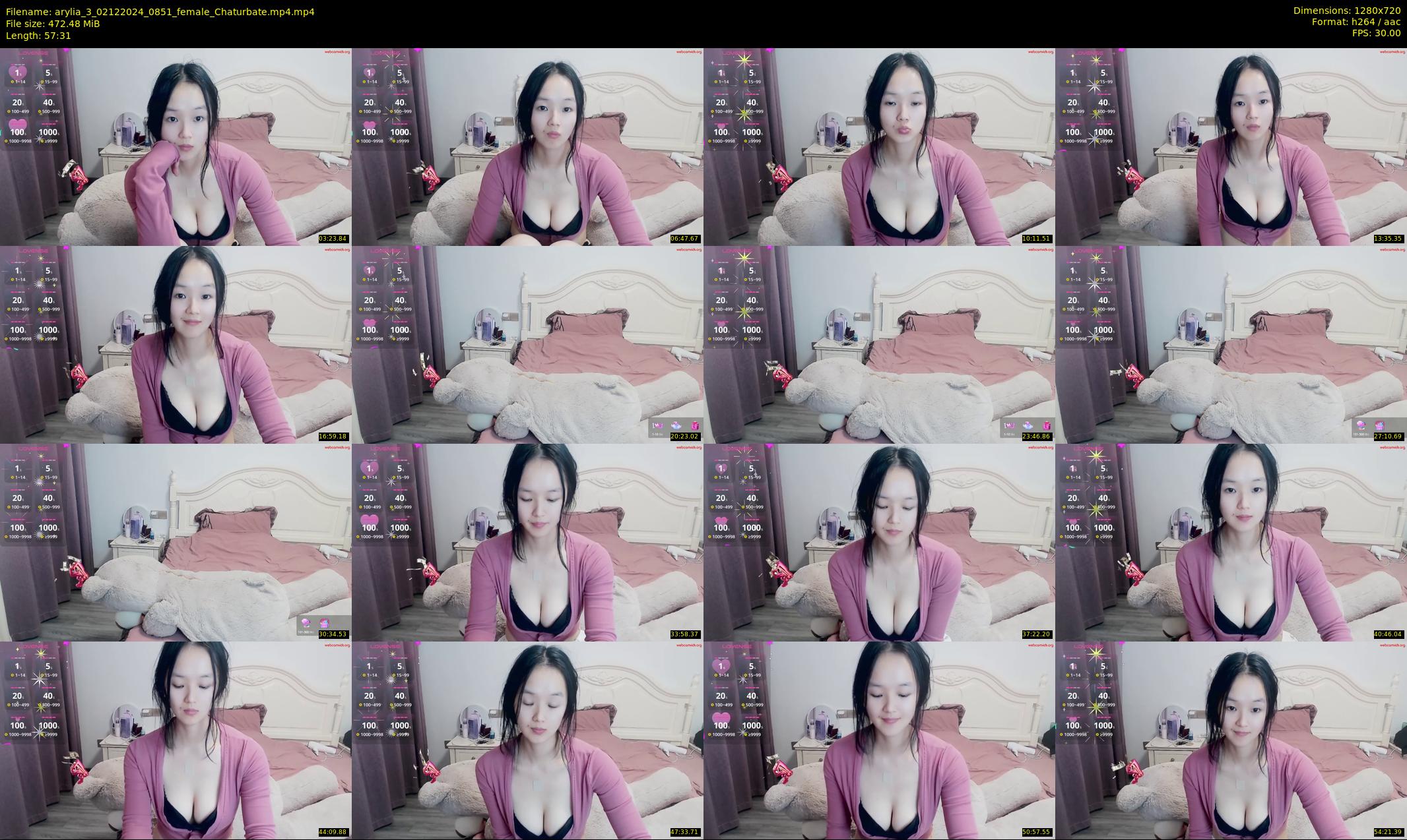 arylia_3 — 58 minute Chaturbate female cam show recording, 720p, Dec 2, 2024