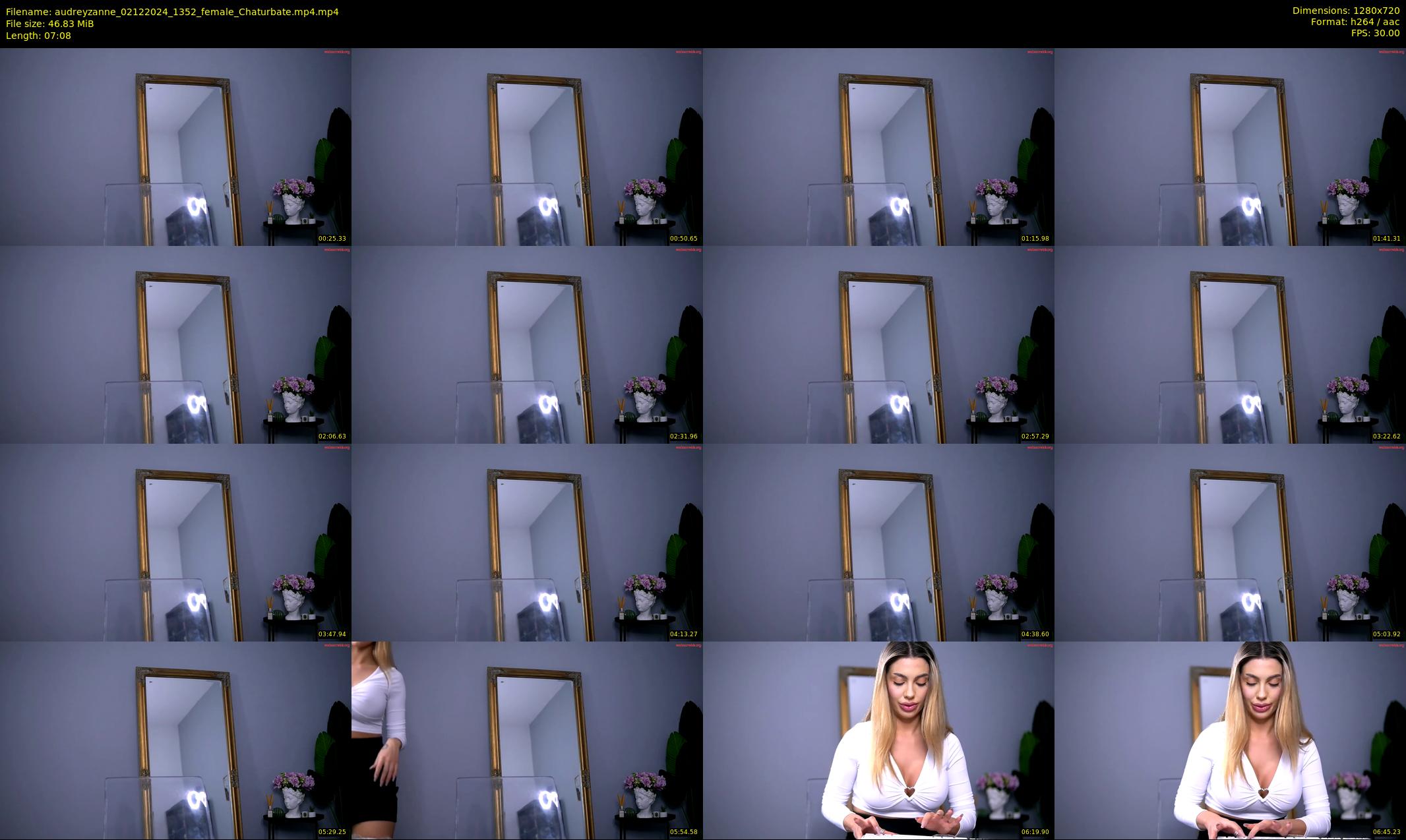 audreyzanne — 8 minute Chaturbate female cam show recording, 720p, Dec 2, 2024