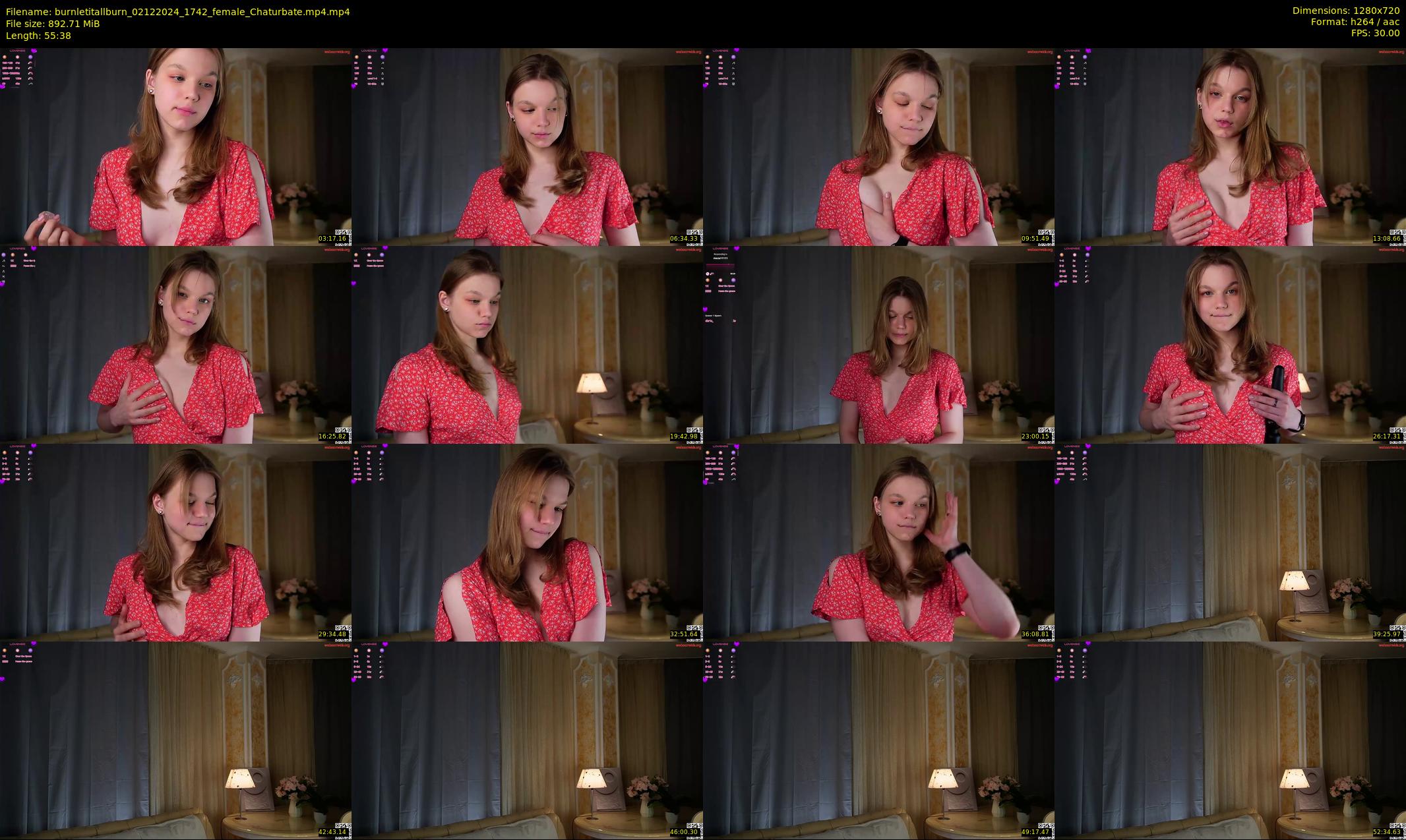 burnletitallburn — 56 minute Chaturbate female cam show recording, 720p, Dec 2, 2024