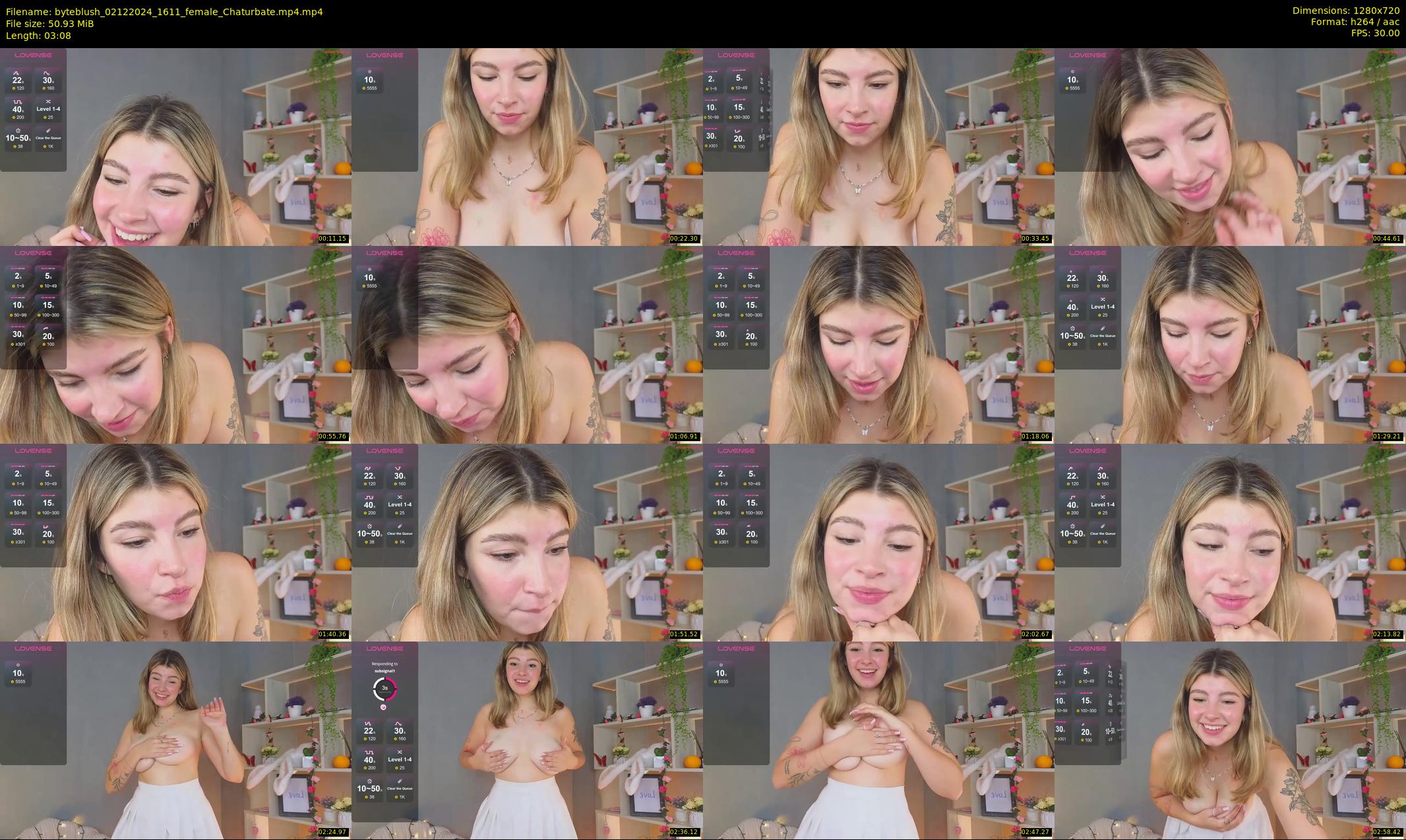 byteblush — 4 minute Chaturbate female cam show recording, 720p, Dec 2, 2024