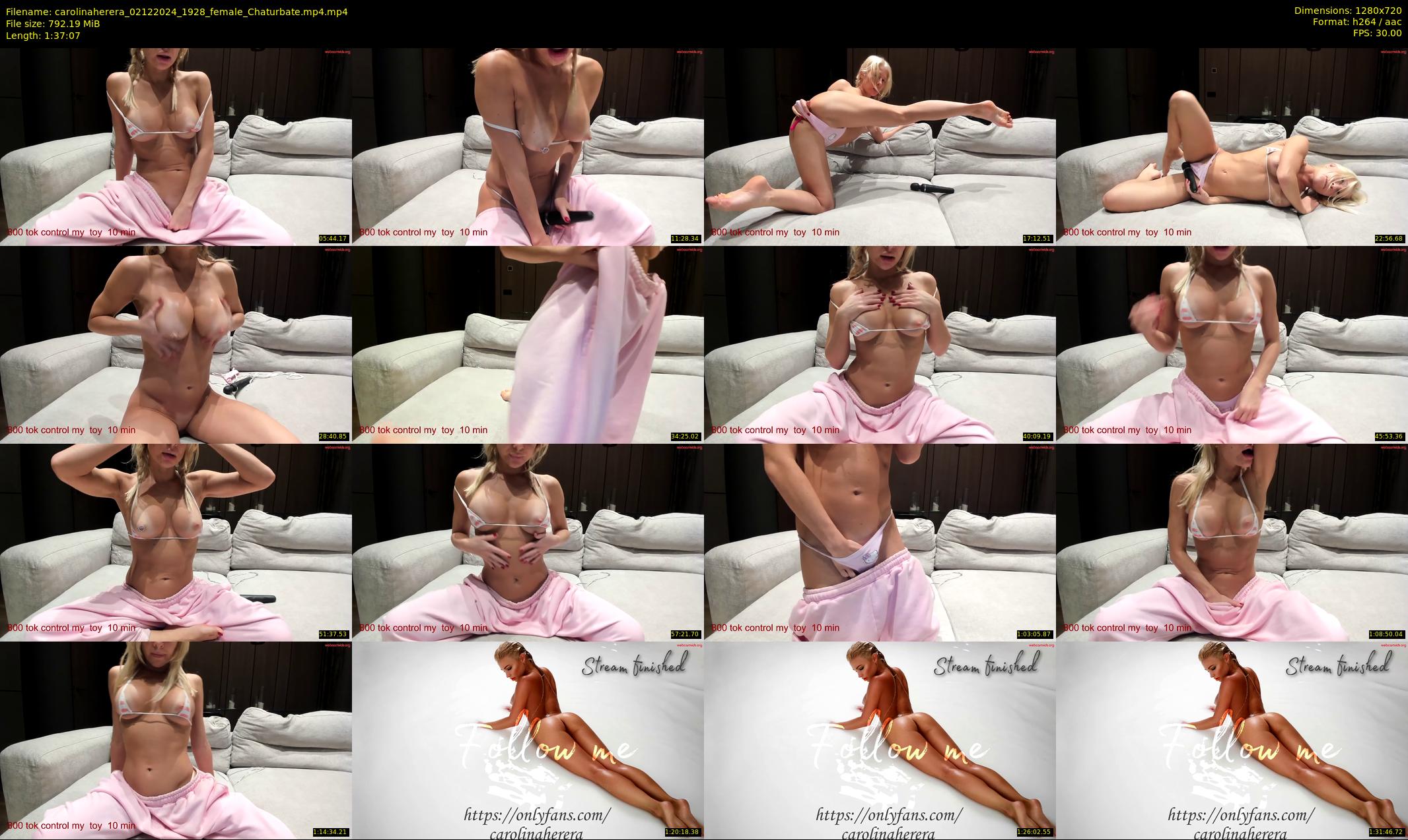 carolinaherera — 98 minute Chaturbate female cam show recording, 720p, Dec 2, 2024