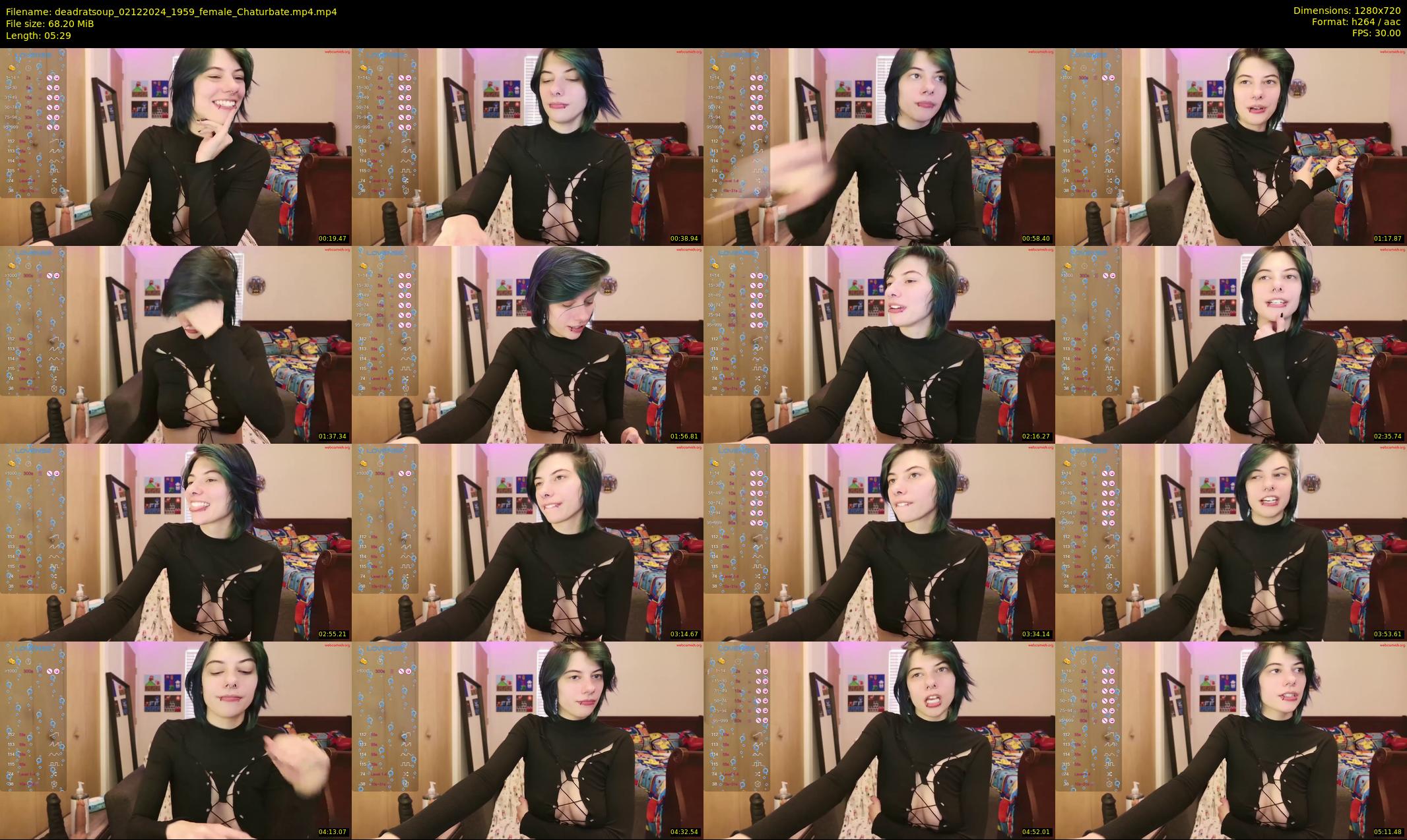 deadratsoup — 6 minute Chaturbate female cam show recording, 720p, Dec 2, 2024