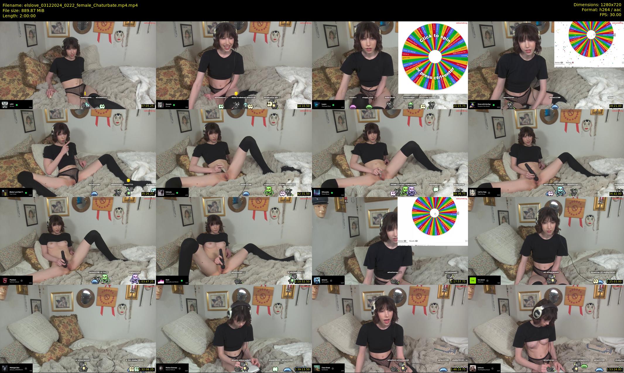 elslove — 120 minute Chaturbate female cam show recording, 720p, Dec 3, 2024