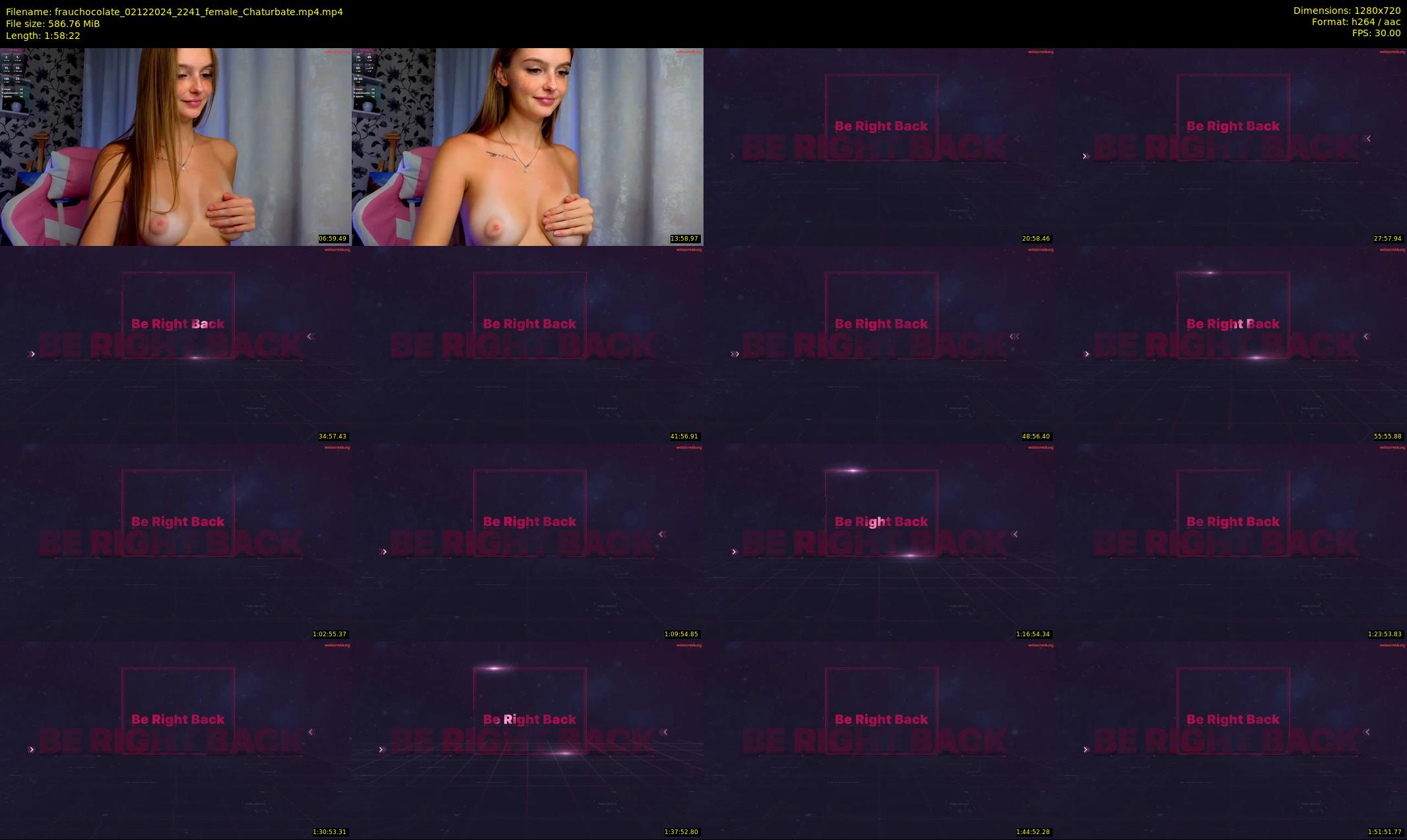 frauchocolate — 119 minute Chaturbate female cam show recording, 720p, Dec 2, 2024