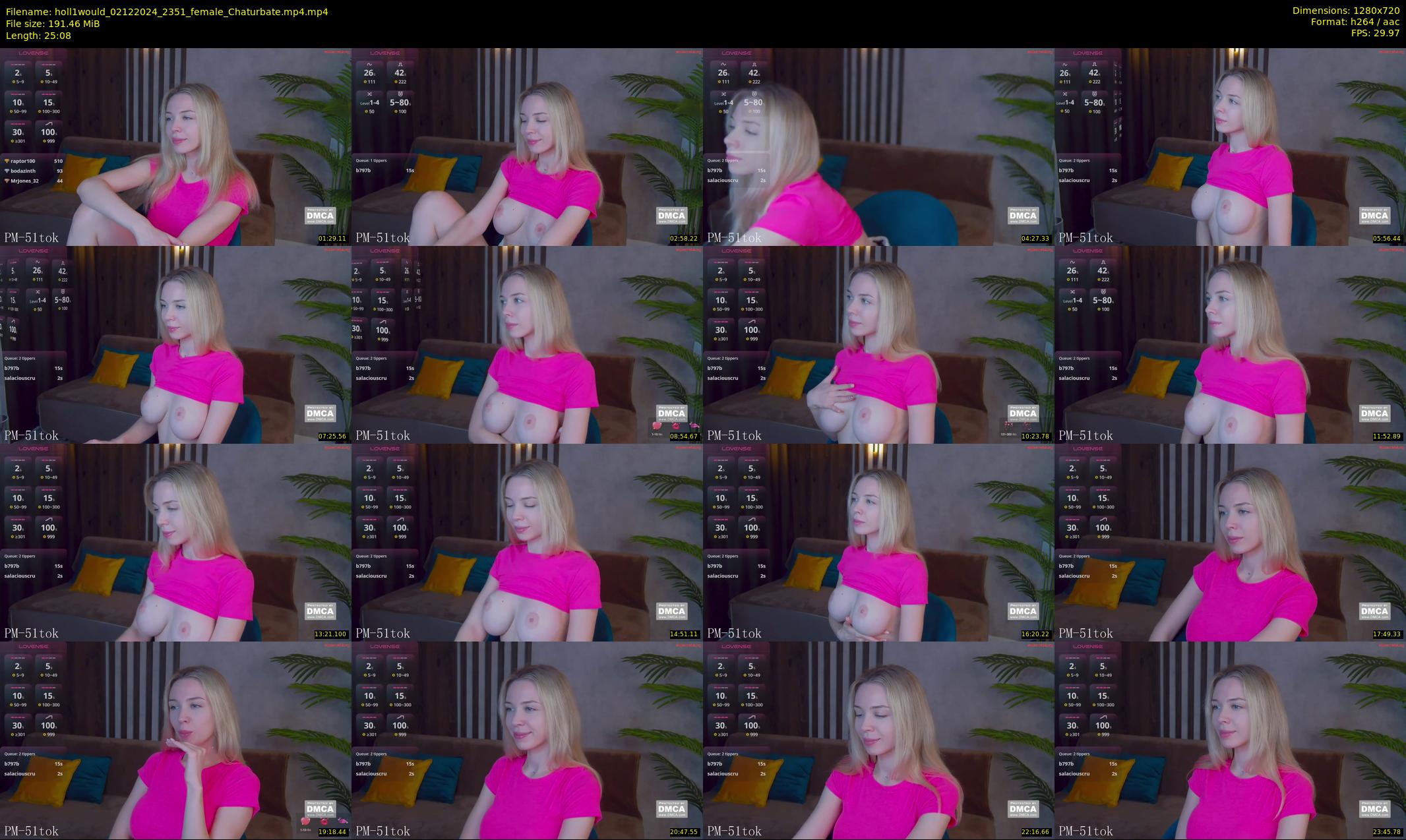 holl1would — 26 minute Chaturbate female cam show recording, 720p, Dec 2, 2024