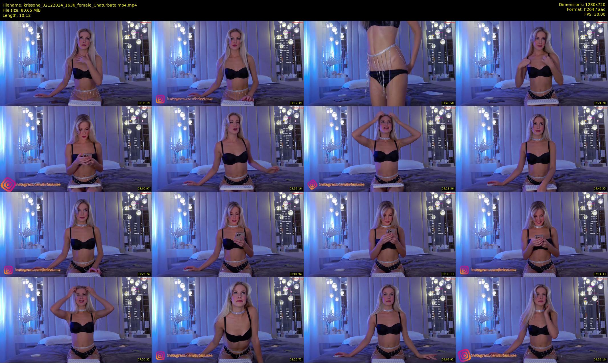 krissone — 11 minute Chaturbate female cam show recording, 720p, Dec 2, 2024