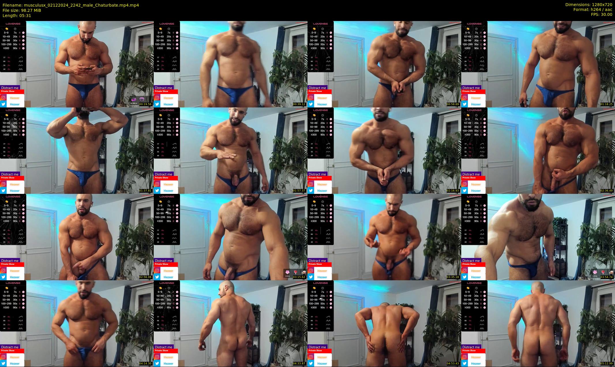 musculusx — 6 minute Chaturbate male cam show recording, 720p, Dec 2, 2024