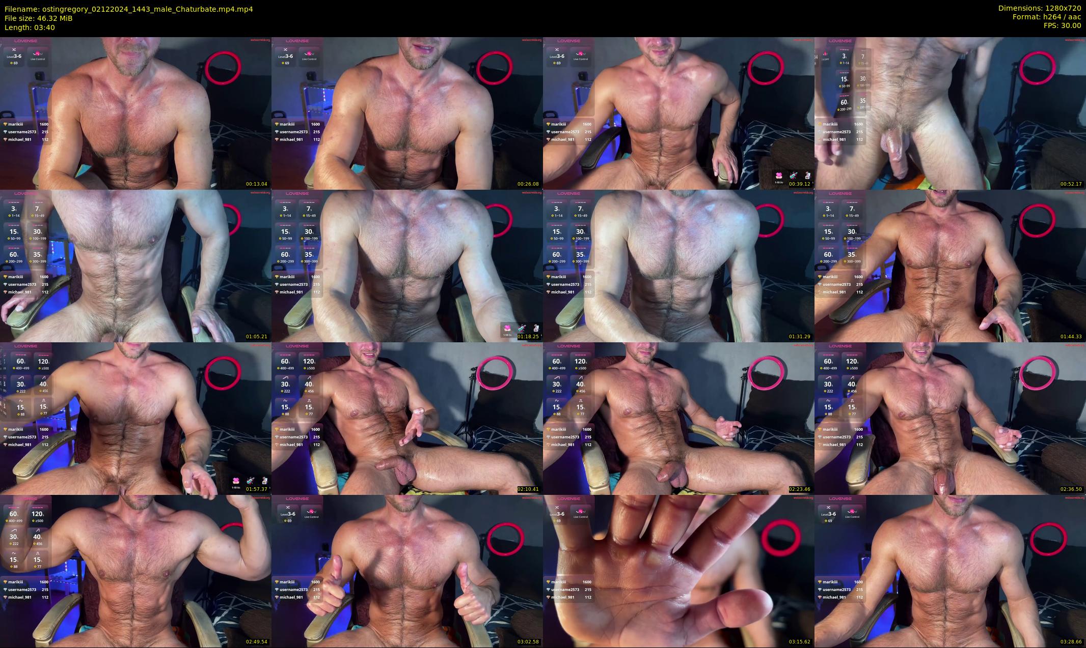 ostingregory — 4 minute Chaturbate male cam show recording, 720p, Dec 2, 2024