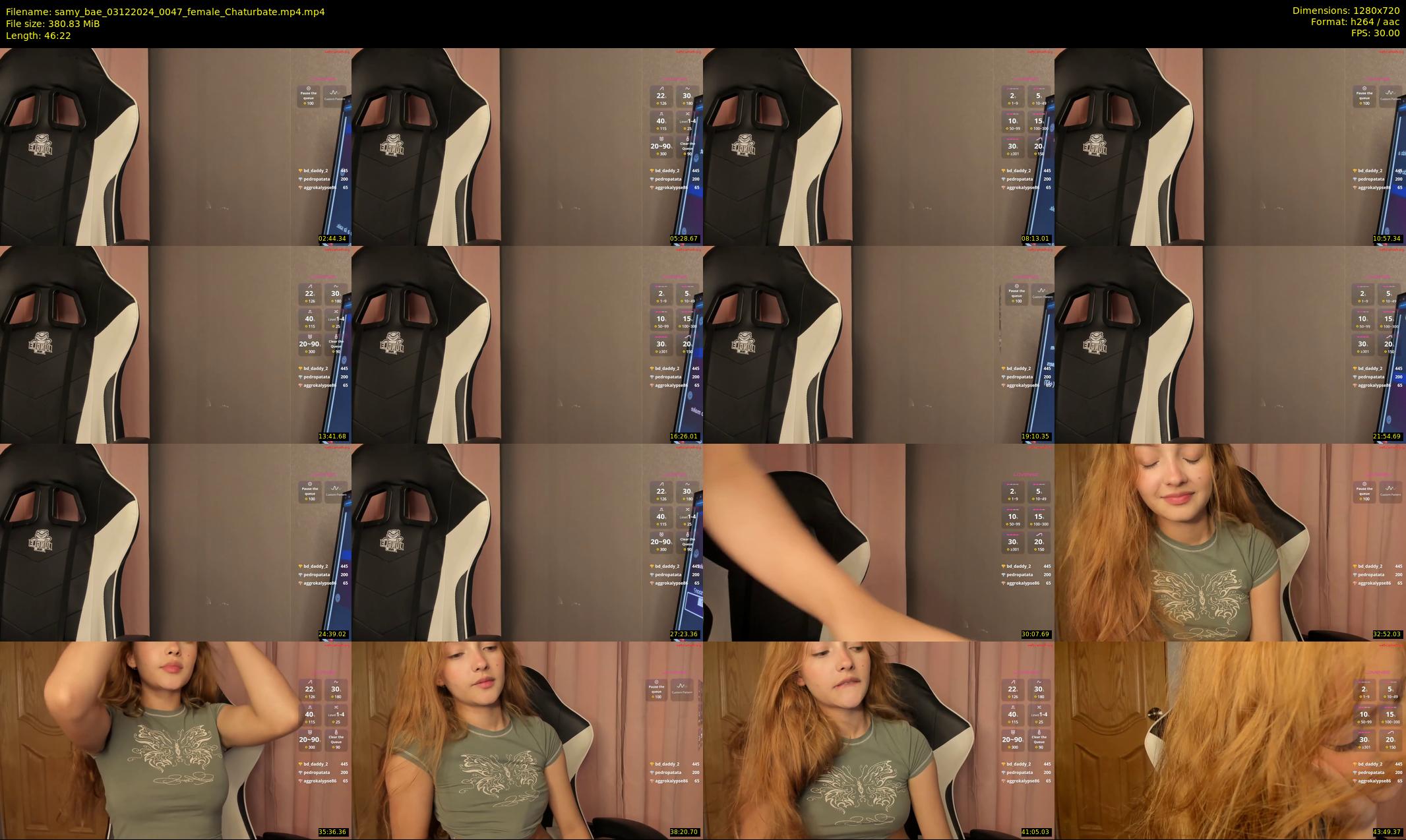 samy_bae — 47 minute Chaturbate female cam show recording, 720p, Dec 3, 2024